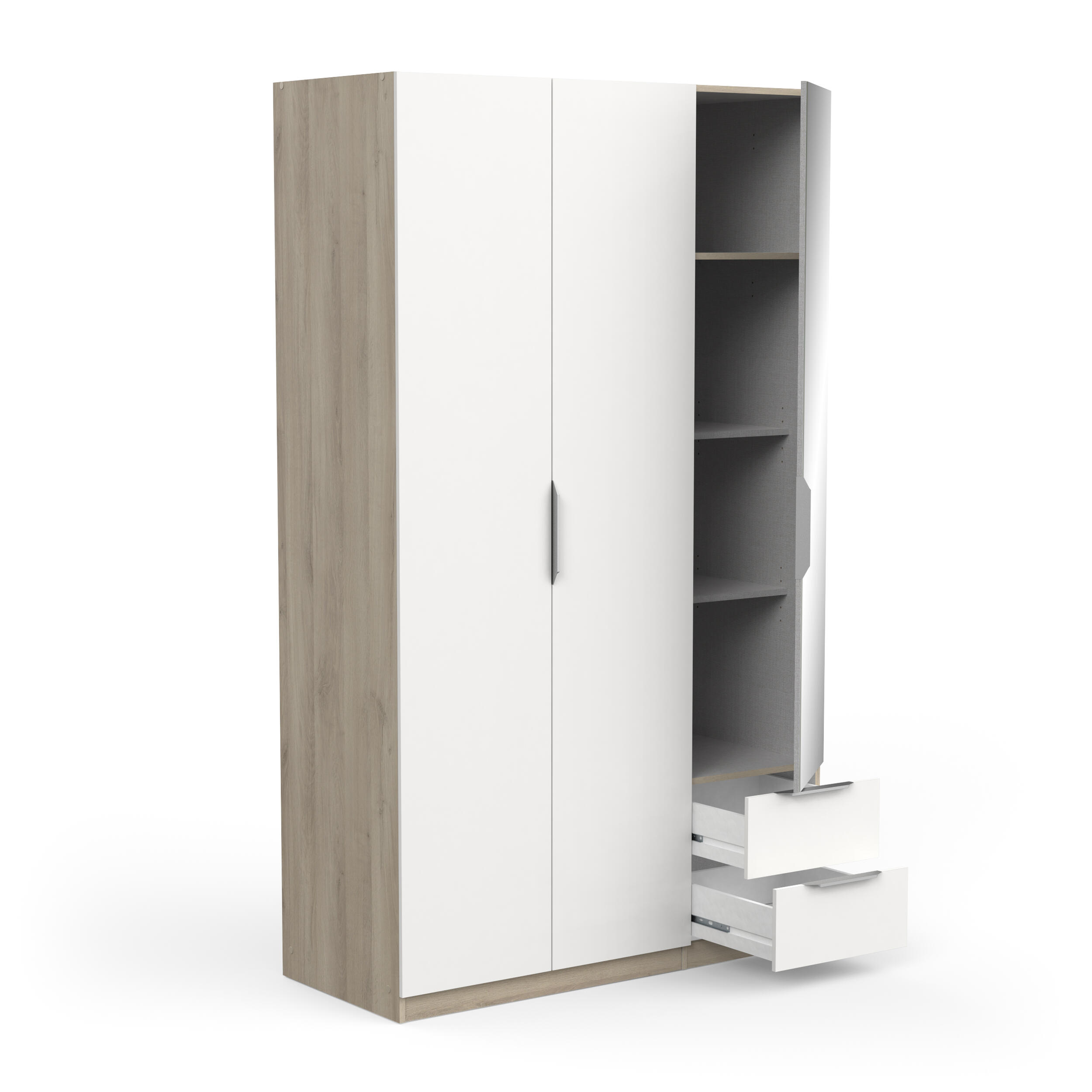 Armario puerta abatible Space 119.4x203x51.1cm blanco - 6
