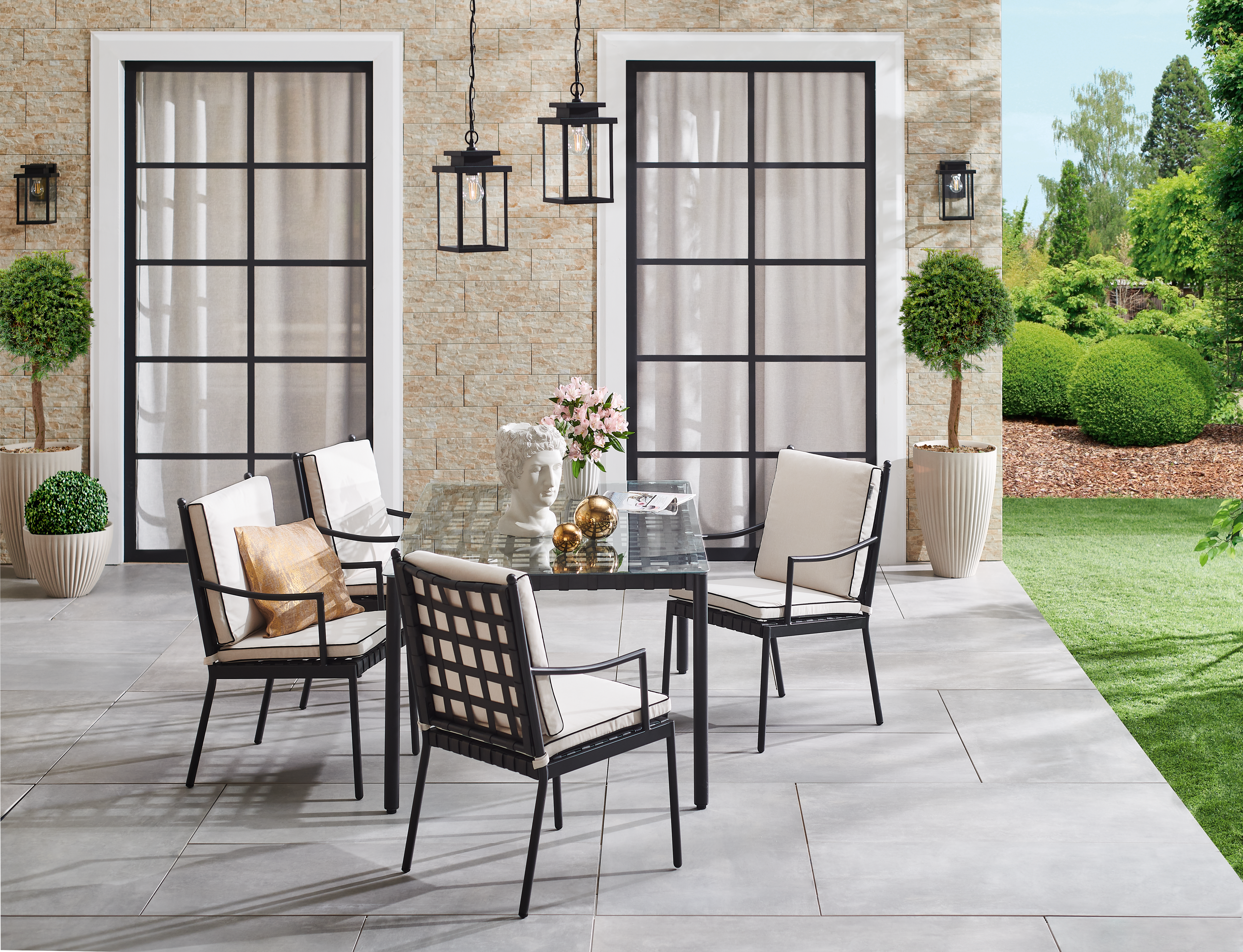 Stół ogrodowy Victoria 180x100 cm stal szkło Naterial - 3