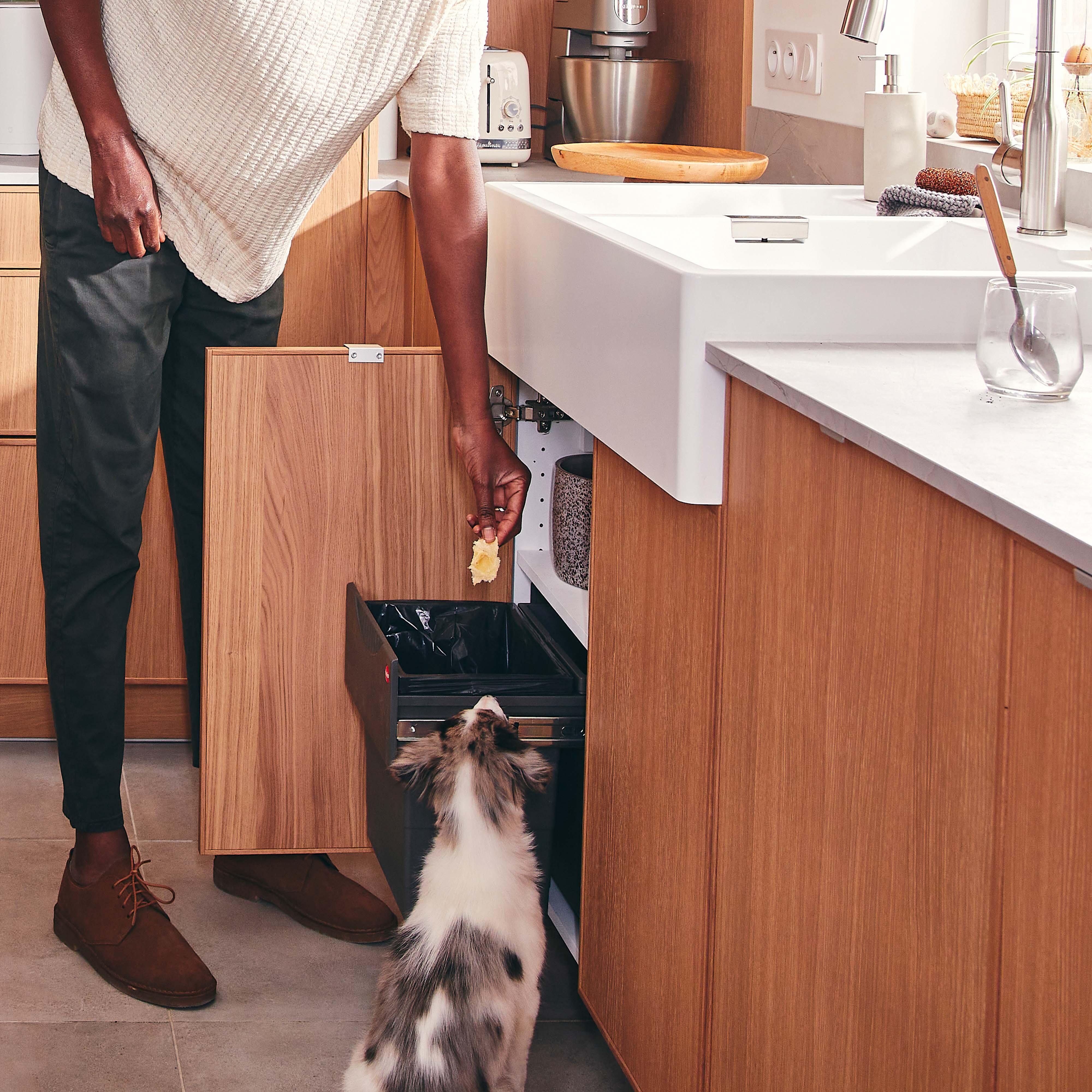 Caisson bas de cuisine DELINIA blanc H.64 x l.90 x P.58 cm - 2