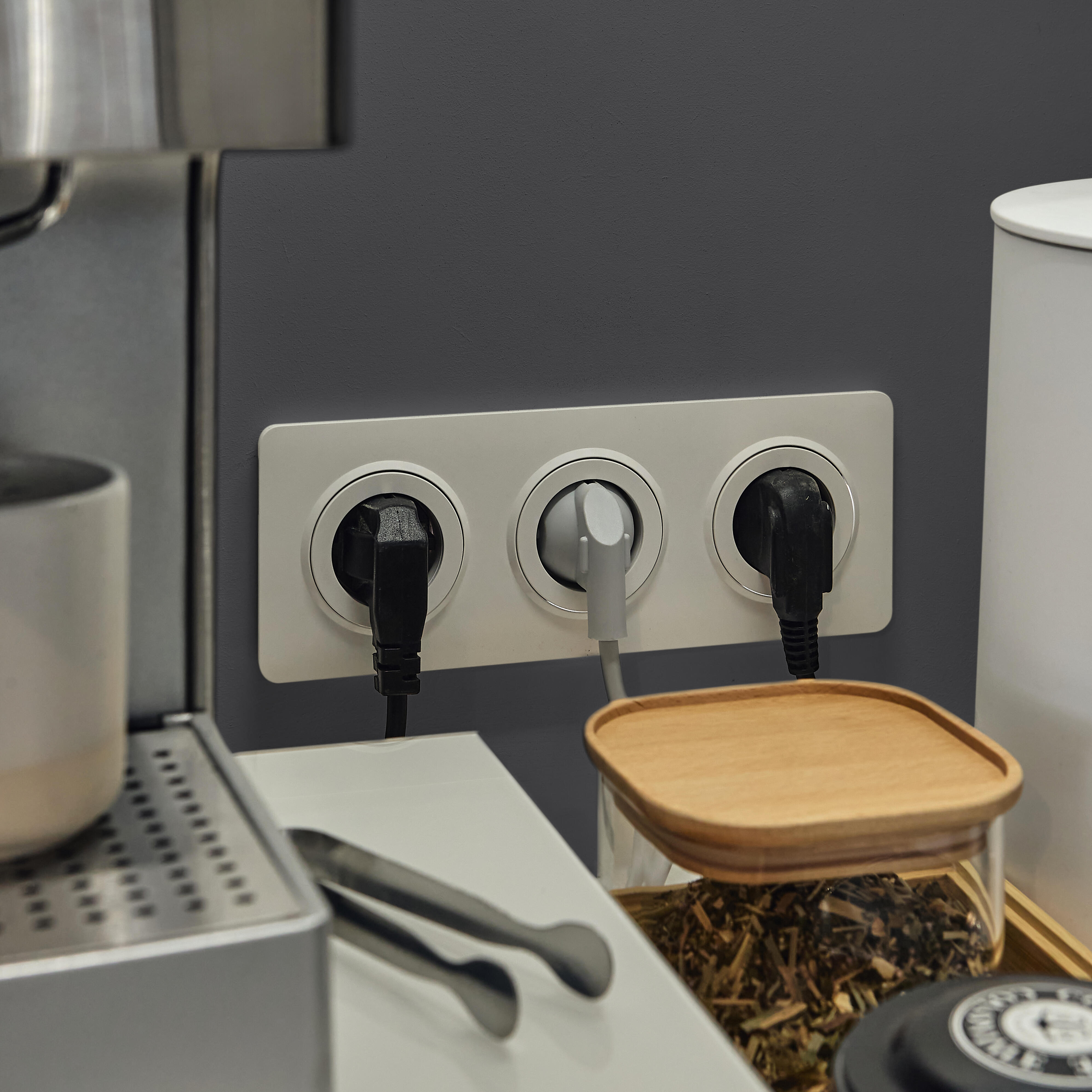 Caisson bar à café DELINIA, gris H.139.3 x l.90 x P.58 cm - 5