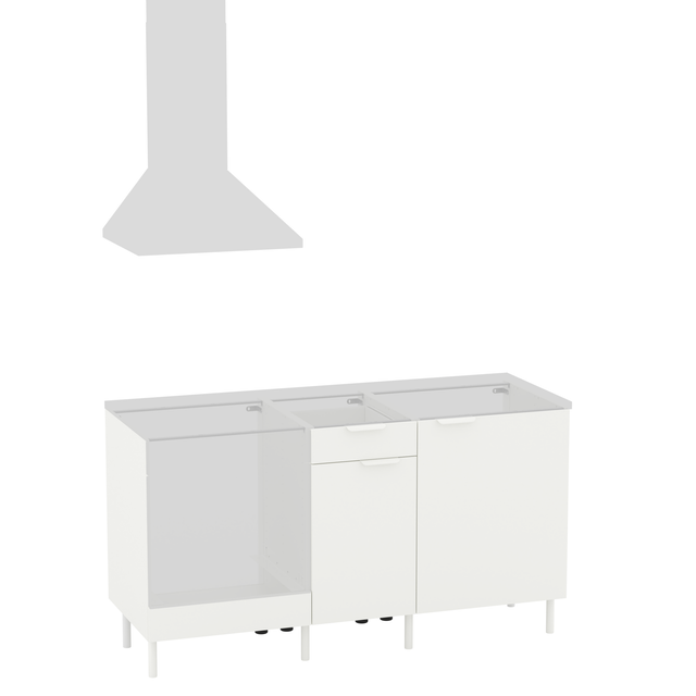 Cuisine en kit Eleki blanc 3 meubles, l.160 x H.87.1 x P.58 cm