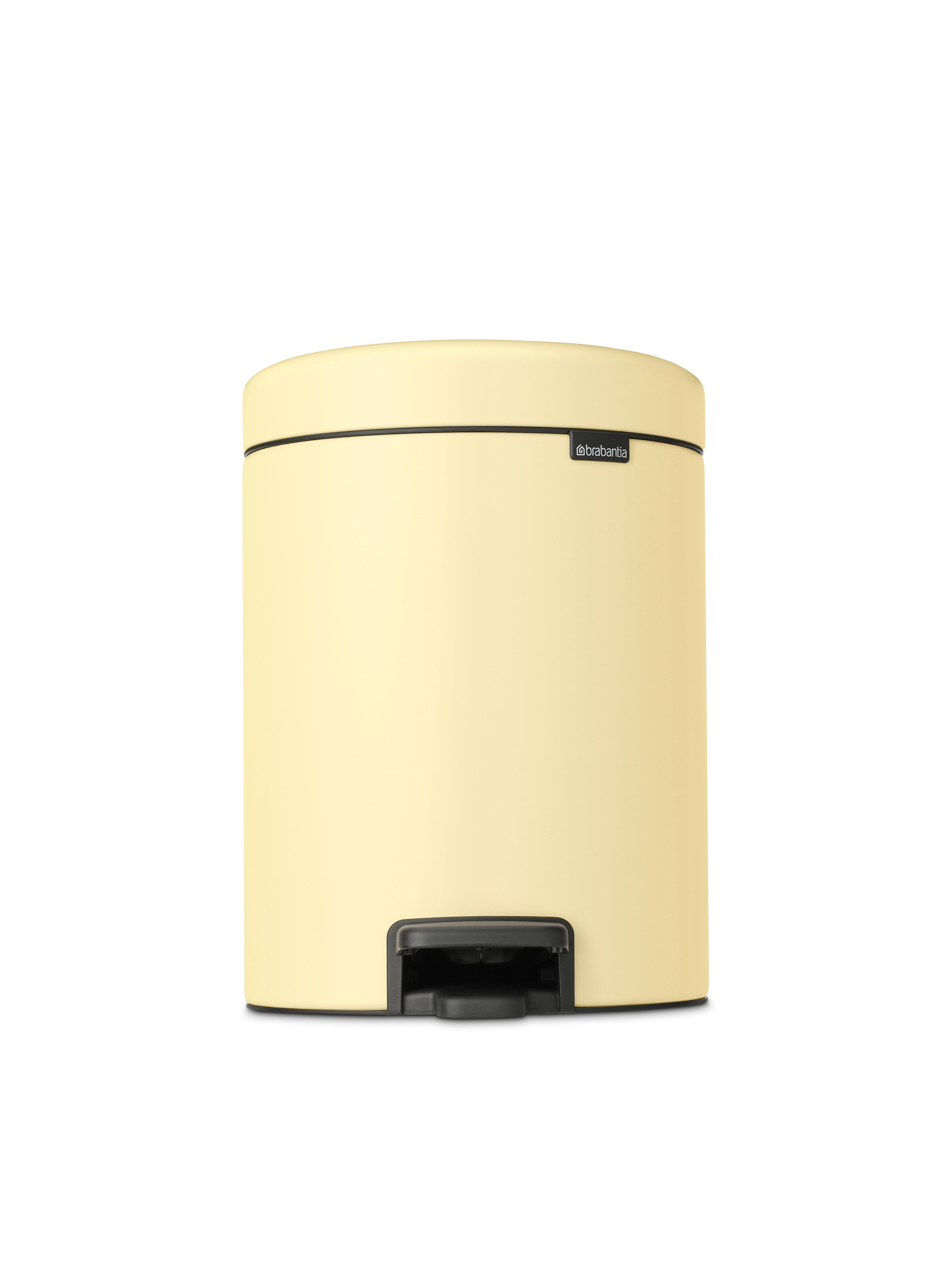 Papelera baño newicon amarillo 5l
