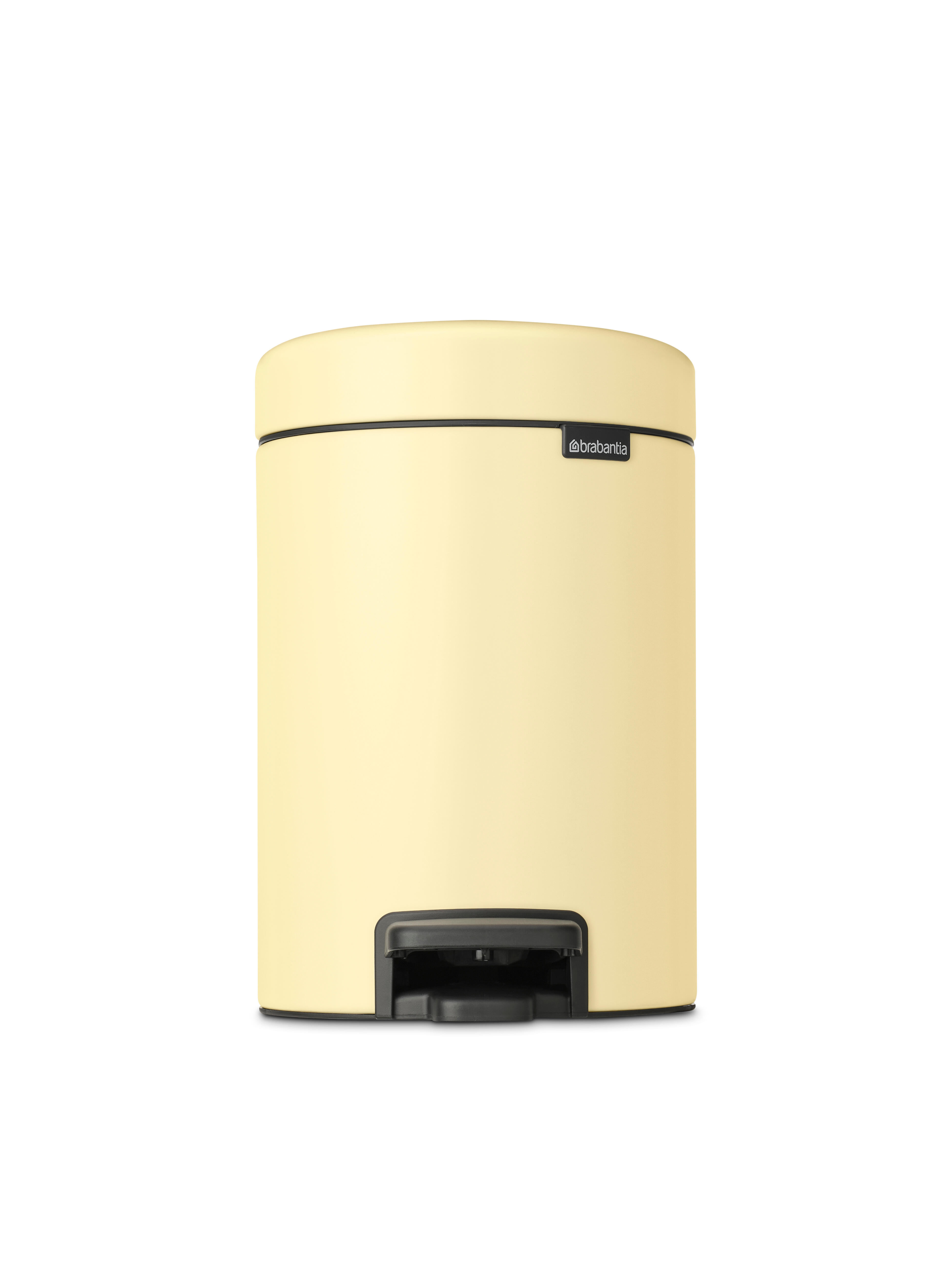 Papelera baño newicon amarillo 3l