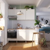 Cuisine équipée Eleki gris, 6 meubles avec électroménager, L180 x H217 x P58 cm Cuisine équipée Eleki gris, 6 meubles avec électroménager, L180 x H217 x P58 cm
