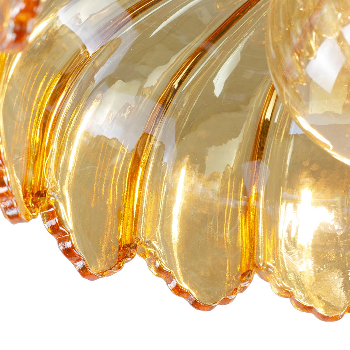 Suspension Petale verre, ambre, Diam.26.0 cm, E27 - 5