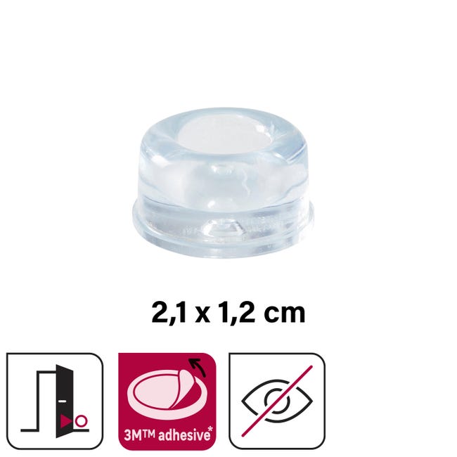 4 Fermaporta Trasparenti Autoadesivi - Protezione Pareti E Mobili Per Casa E Ufficio - Foto 8