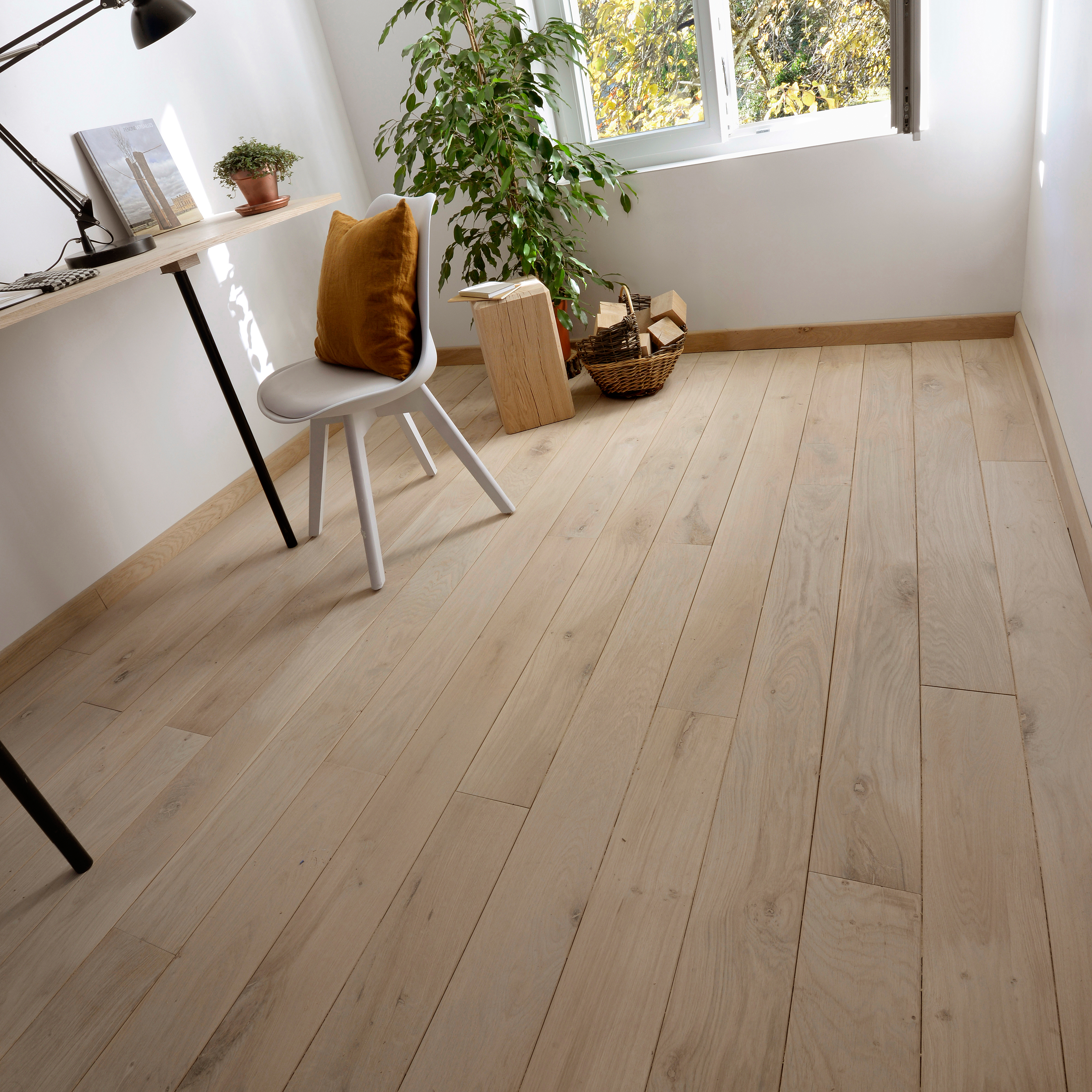 Plancher chêne massif noueux L.200 x l.14 cm, Ep.21 mm - 0.84m² - 8