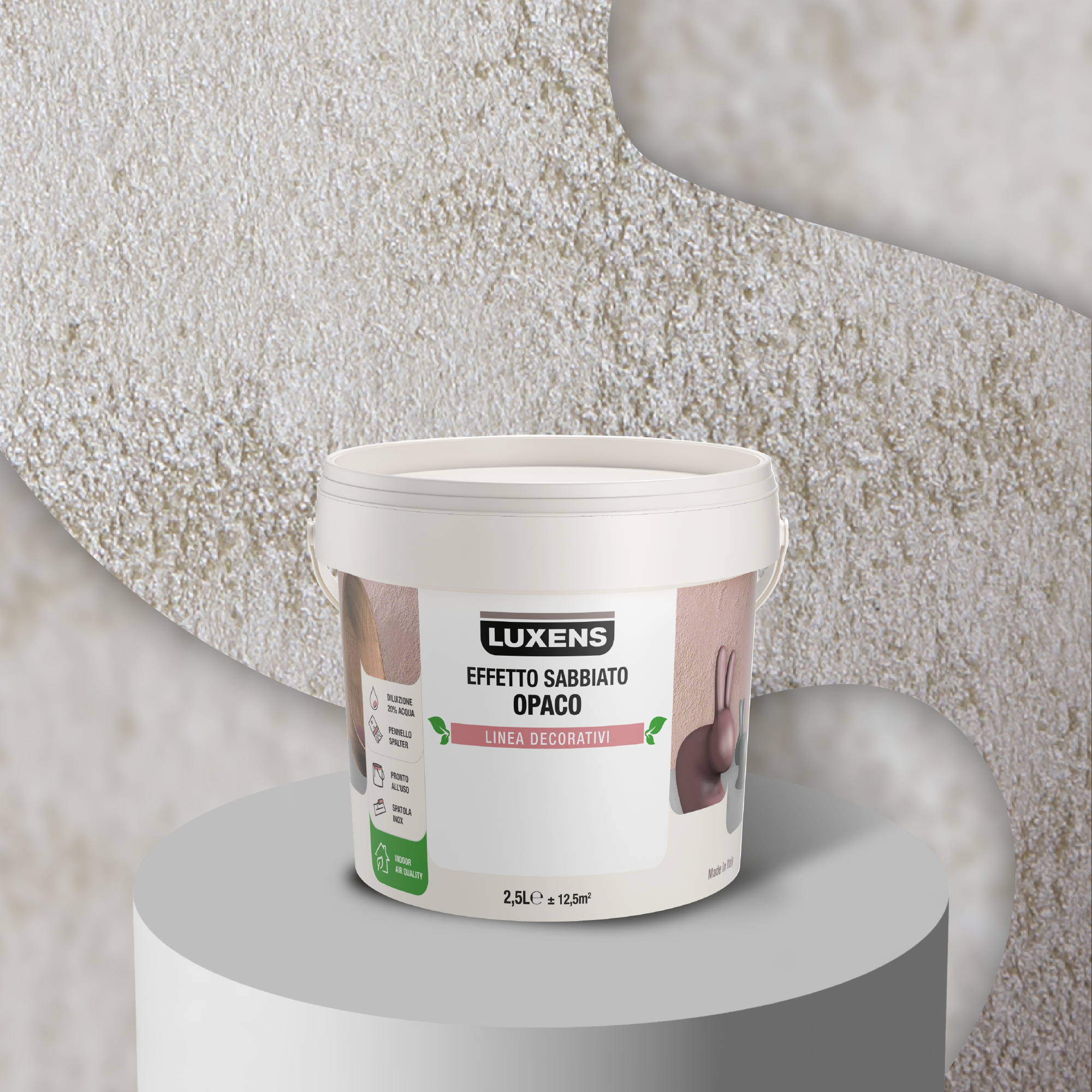 Pittura decorativa LUXENS sabbiato beige cappuccino 2.5 l - 3