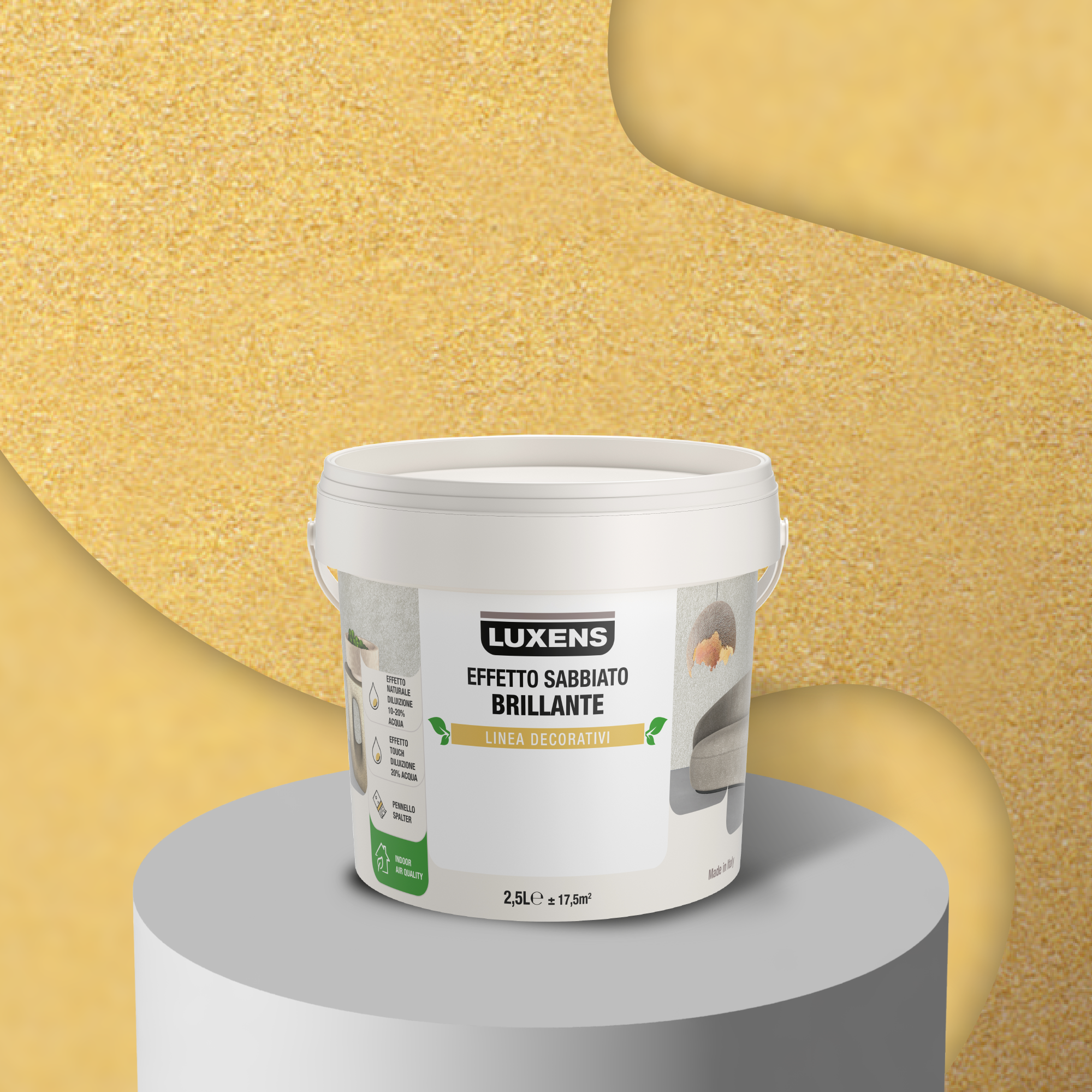 Pittura decorativa LUXENS sabbiato giallo oro surya 2.5 l - 3