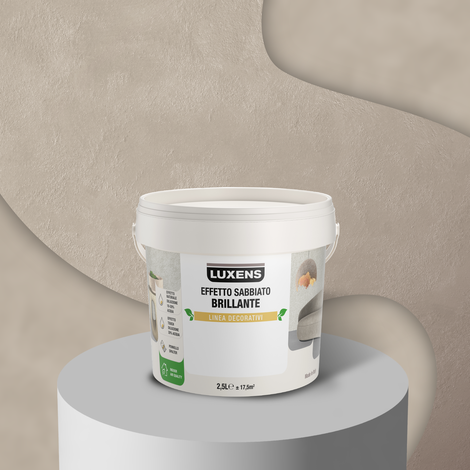 Pittura decorativa LUXENS sabbiato beige alcor 2.5 l - 3