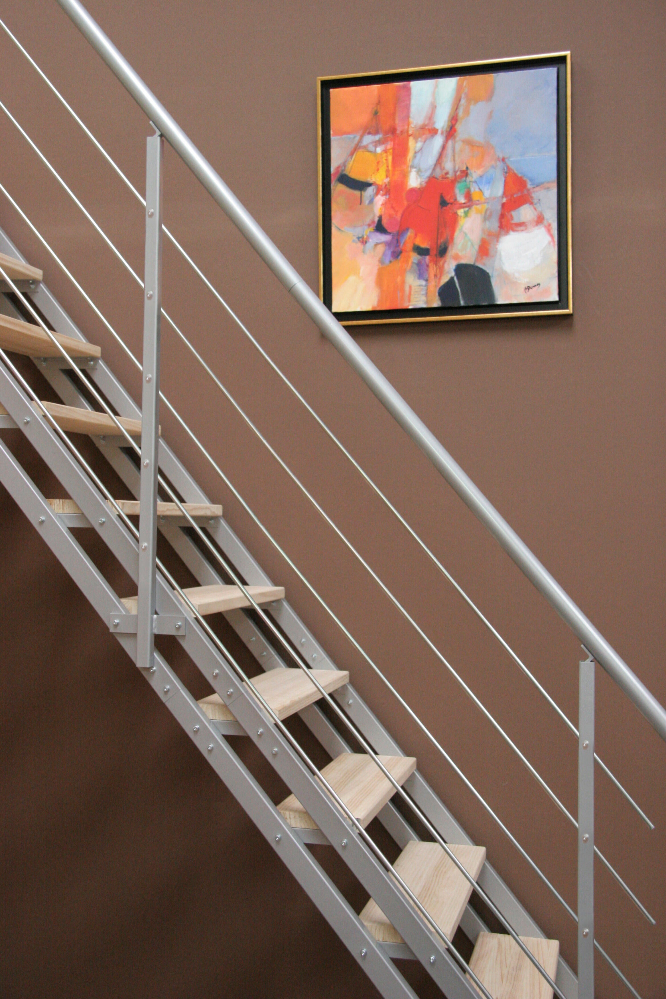 Rambarde Escalier ESCAVARIO gris main courante grise - 2