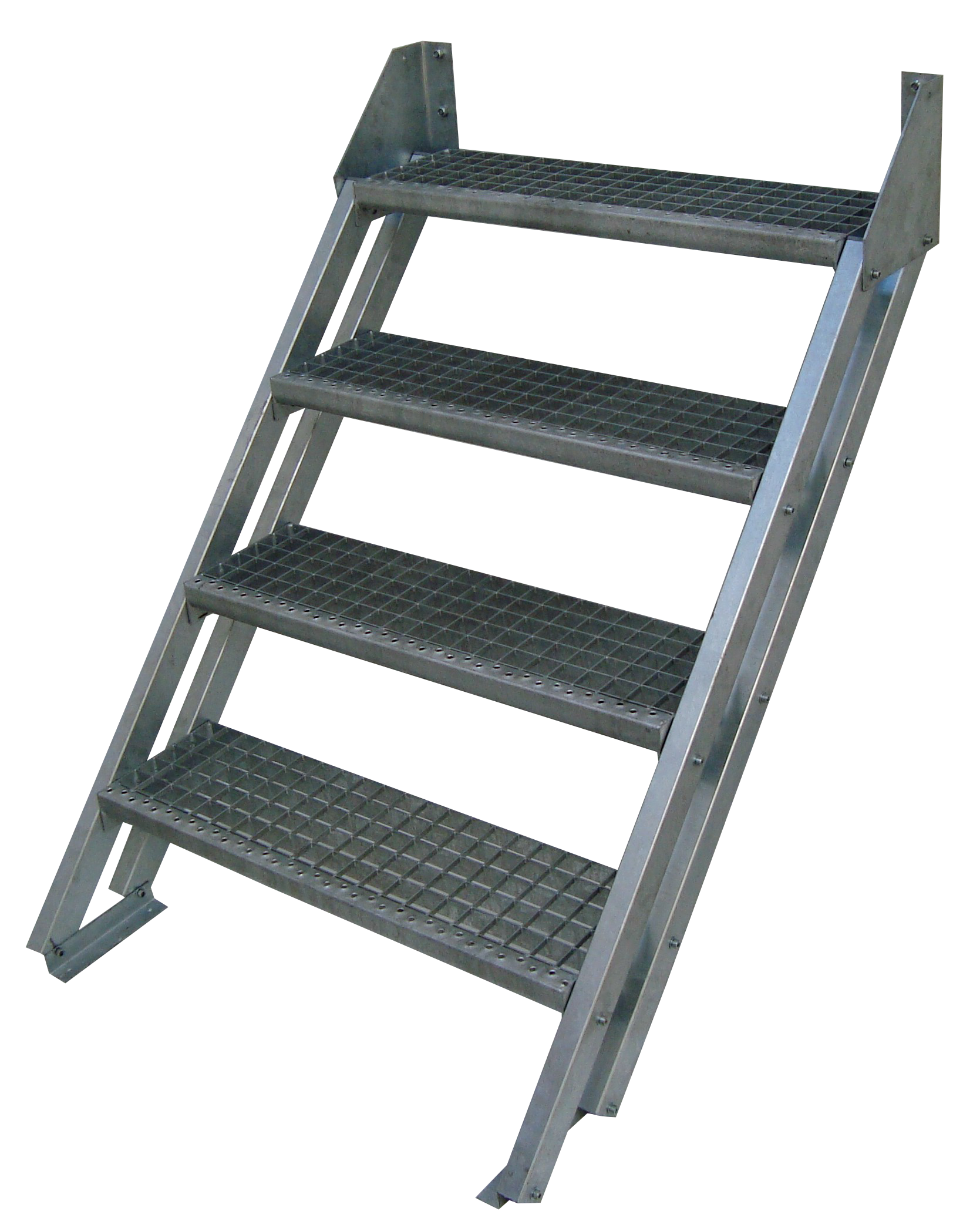 Escalier droit ESCAVARIO galvanisé 4 marches, l.78 cm - 3