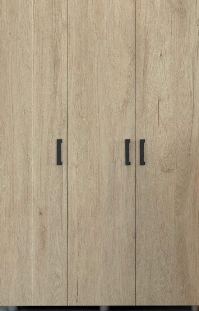 Armário vassoureiro 3 portas de bater 4 prateleiras castanho 120x40x180 cm Finsa