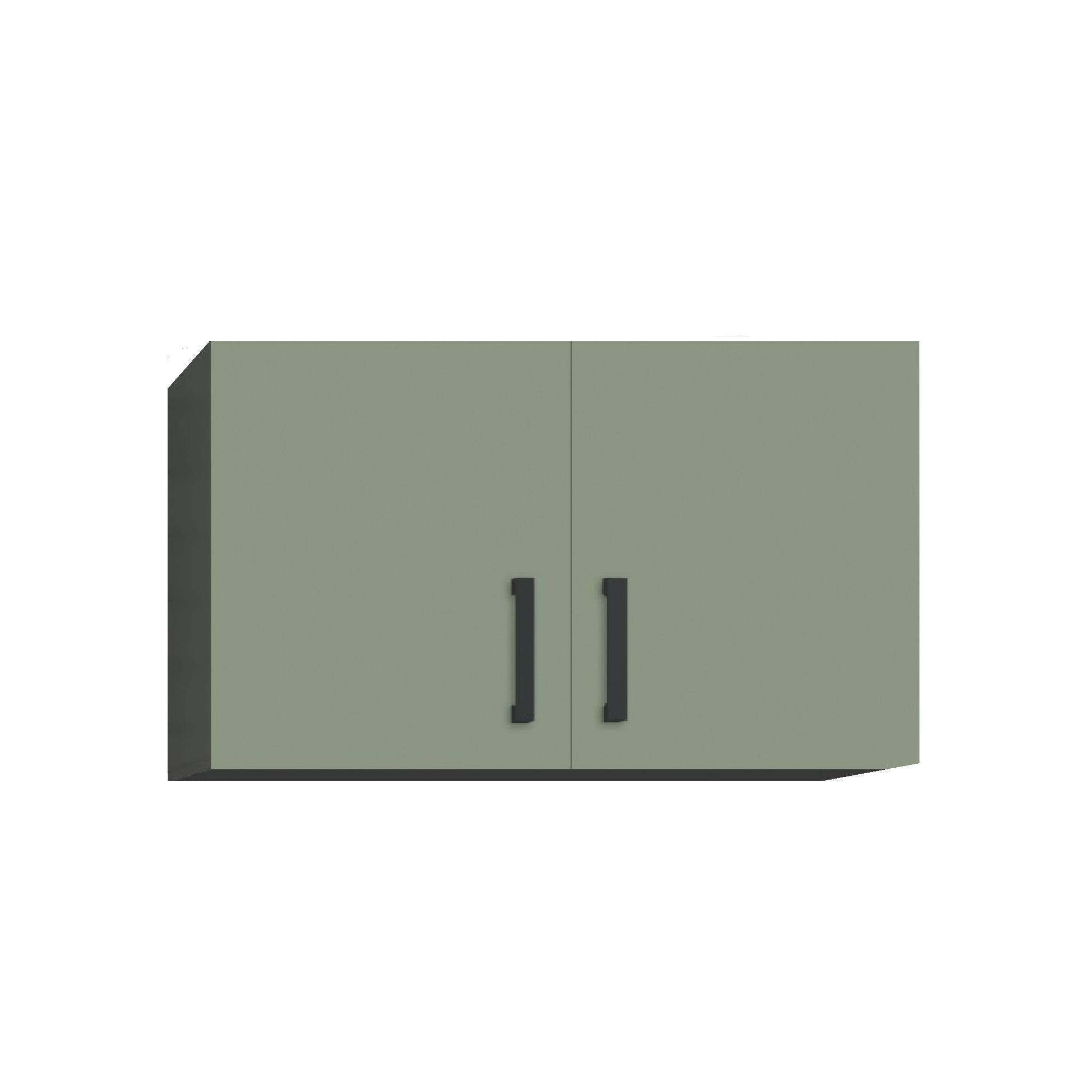 Armario despensero de colgar verde, 44x79x42 cm con 2 puertas