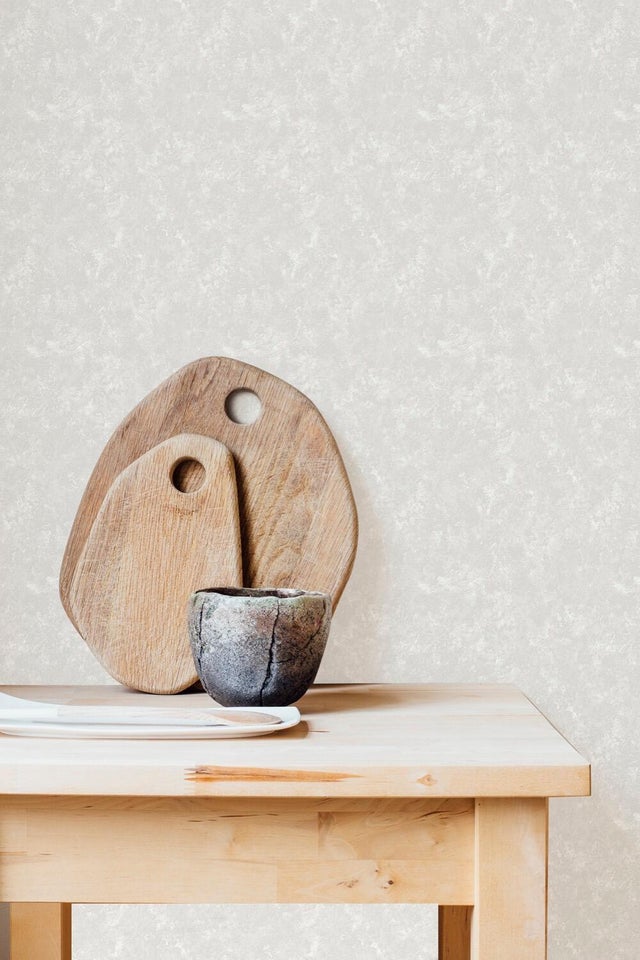 Papier peint intissé Uni taloché blanc