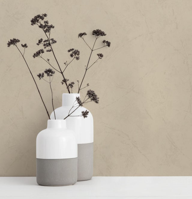Papier peint intissé Uni taloché beige