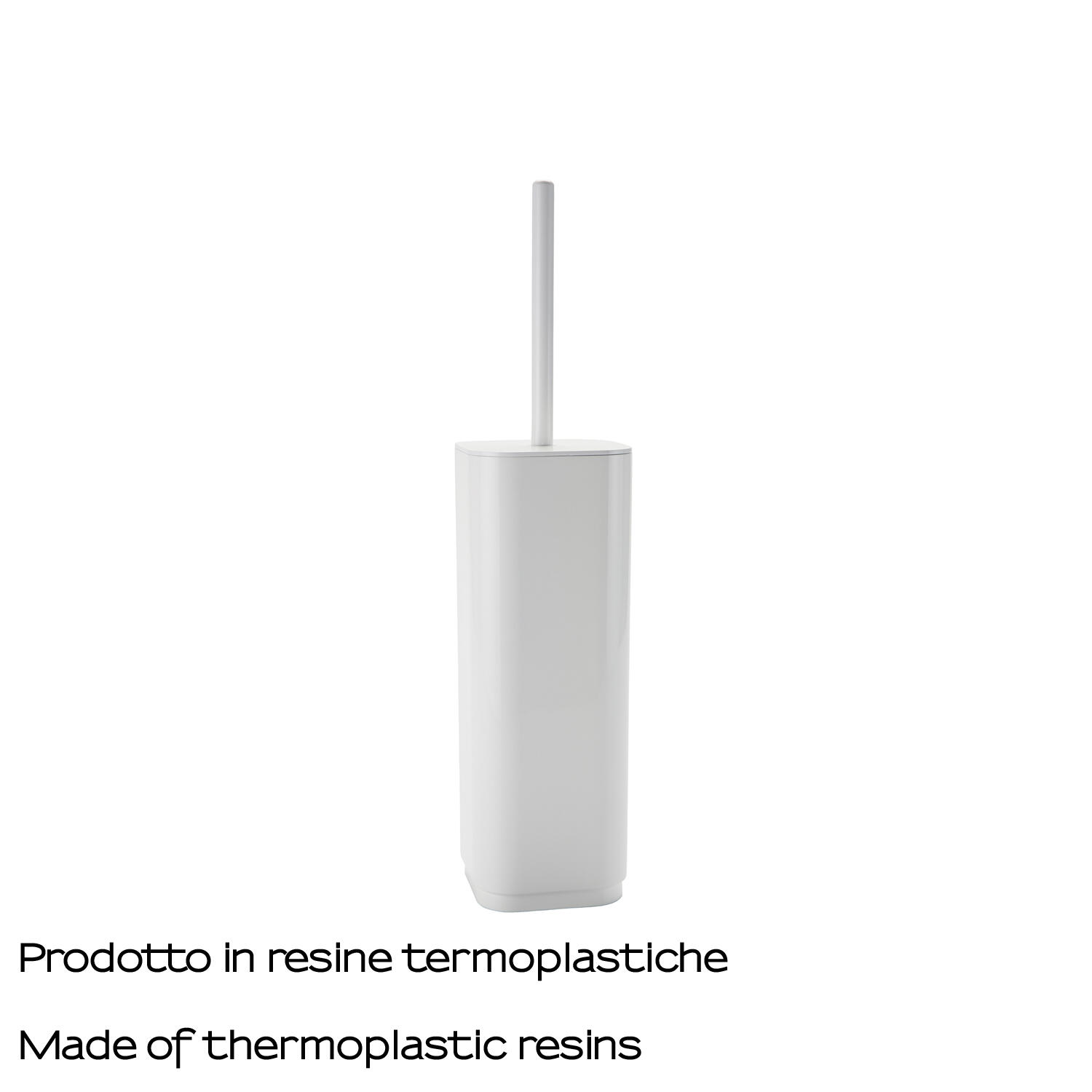 Portascopino square H 38.8 cm in polipropilene bianco - 5
