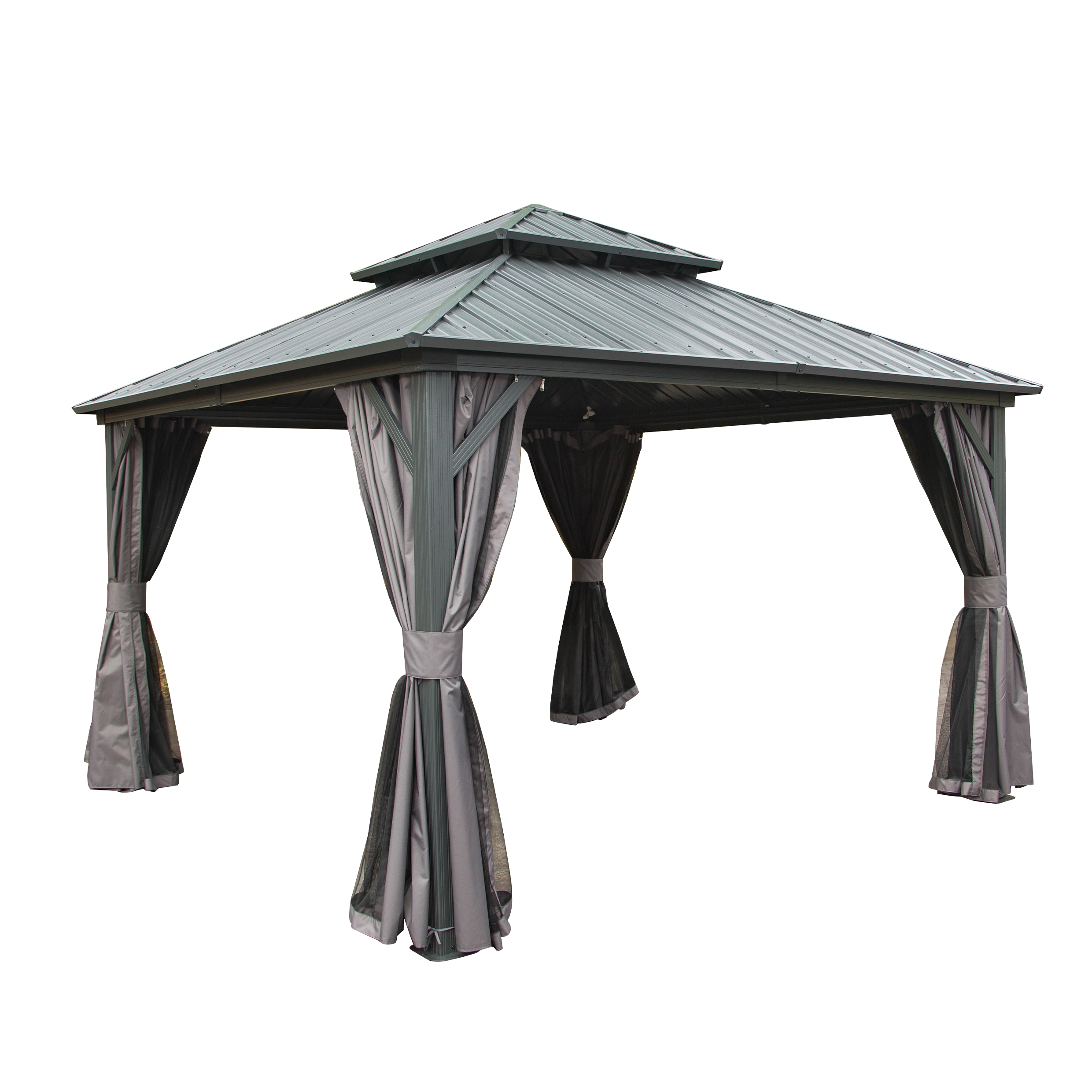 Pawilon ogrodowy Tasmania 365x365x305 cm antracytowy Eurohit