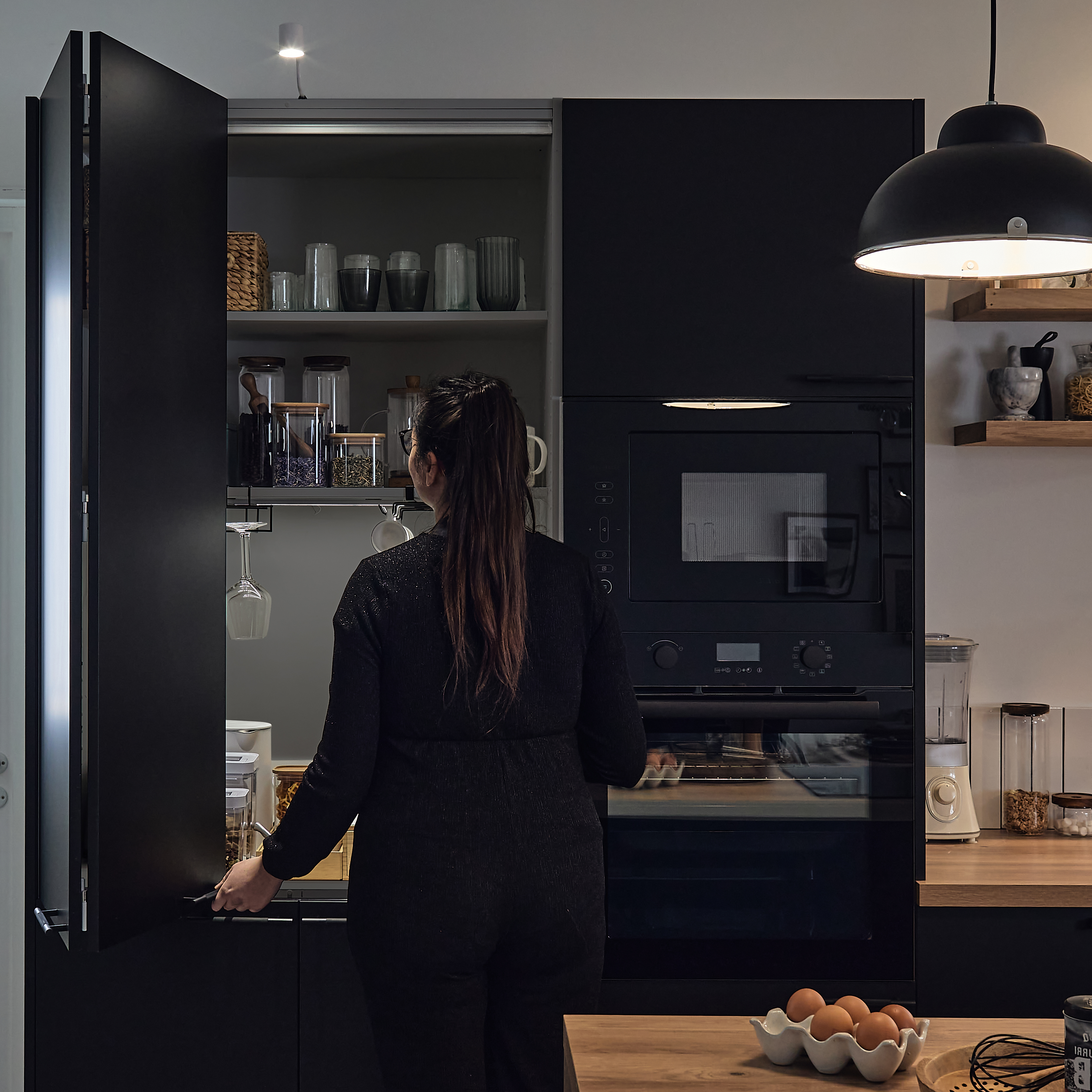 Caisson bar à café DELINIA, gris H.139.3 x l.90 x P.58 cm - 3