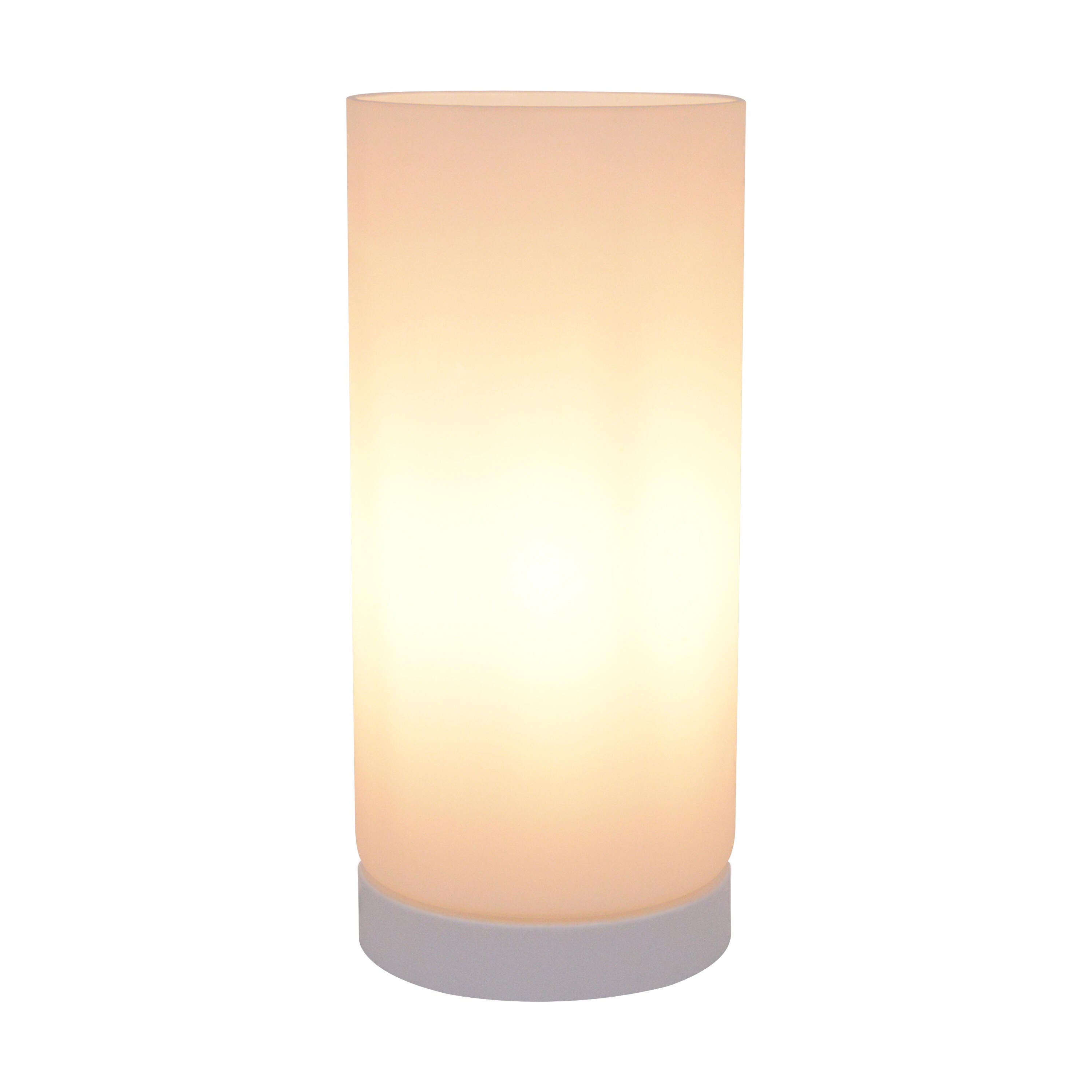 Lámpara de mesa compatible con casquillo E14 Basic INSPIRE con estructura ABS blanco pantalla blanca de vidrio alimentación a red - 2