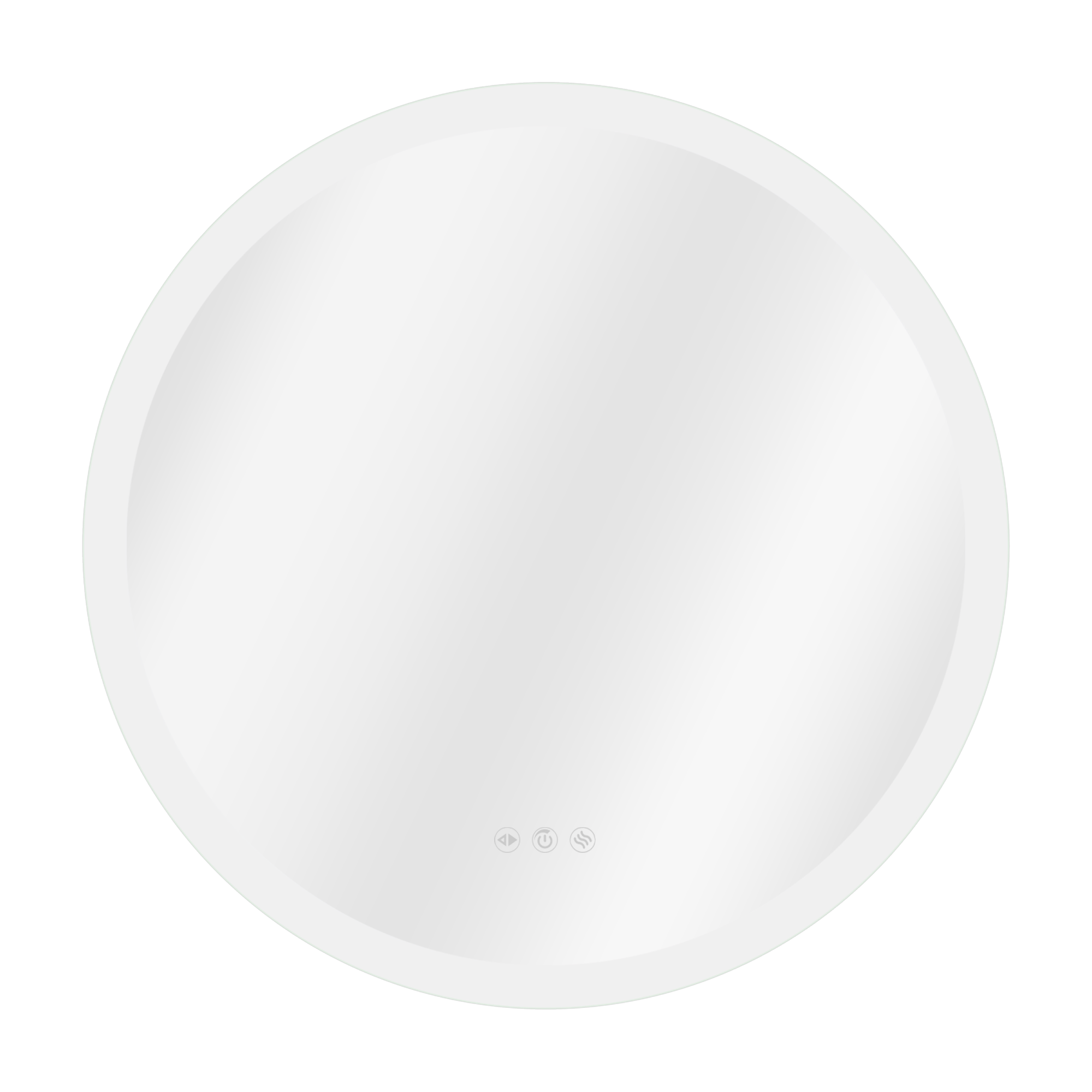 Specchio con illuminazione integrata bagno tondo SENSEA L 60 x H 60 x P 2.9 cm trasparente - 9