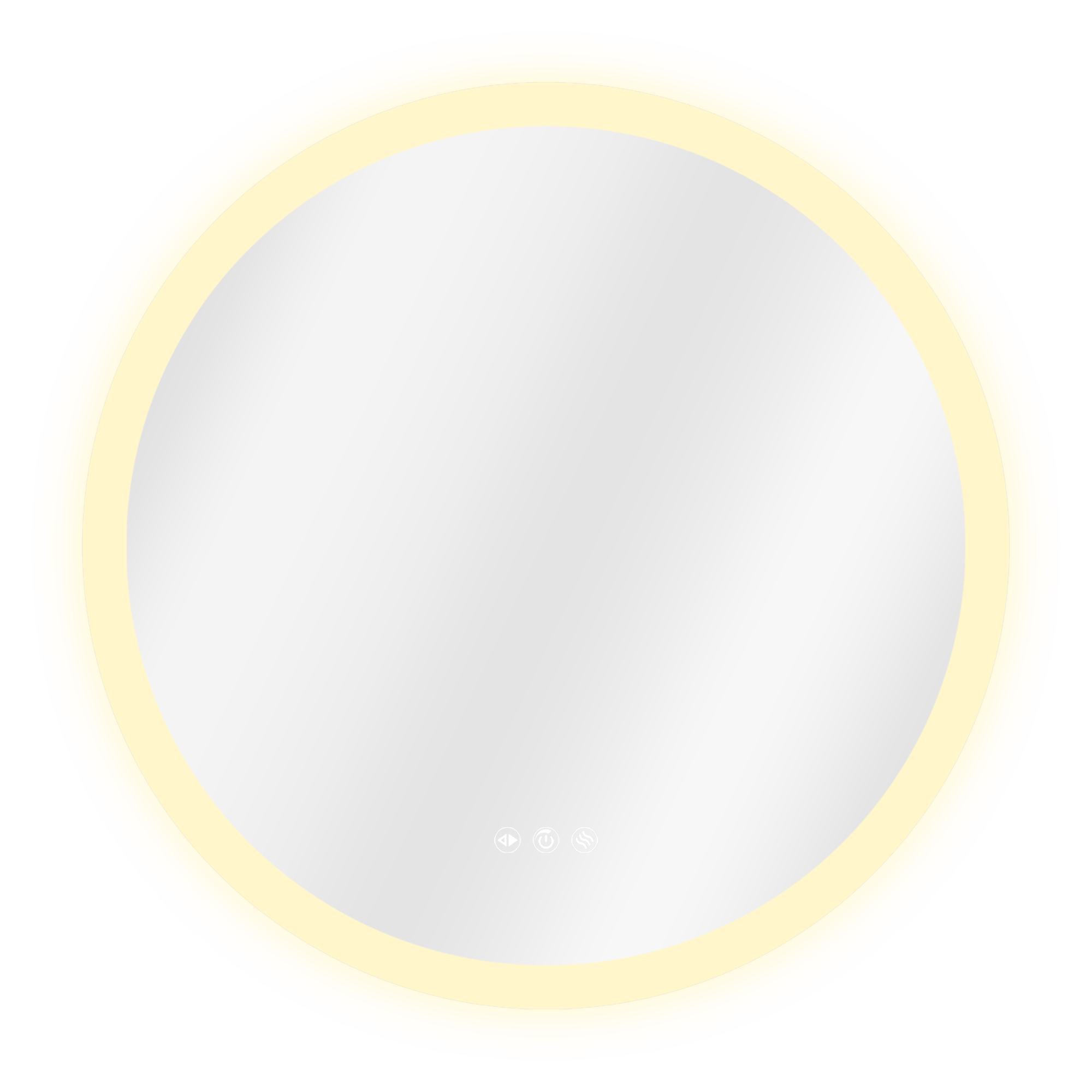 Specchio con illuminazione integrata bagno tondo SENSEA L 60 x H 60 x P 2.9 cm trasparente - 8