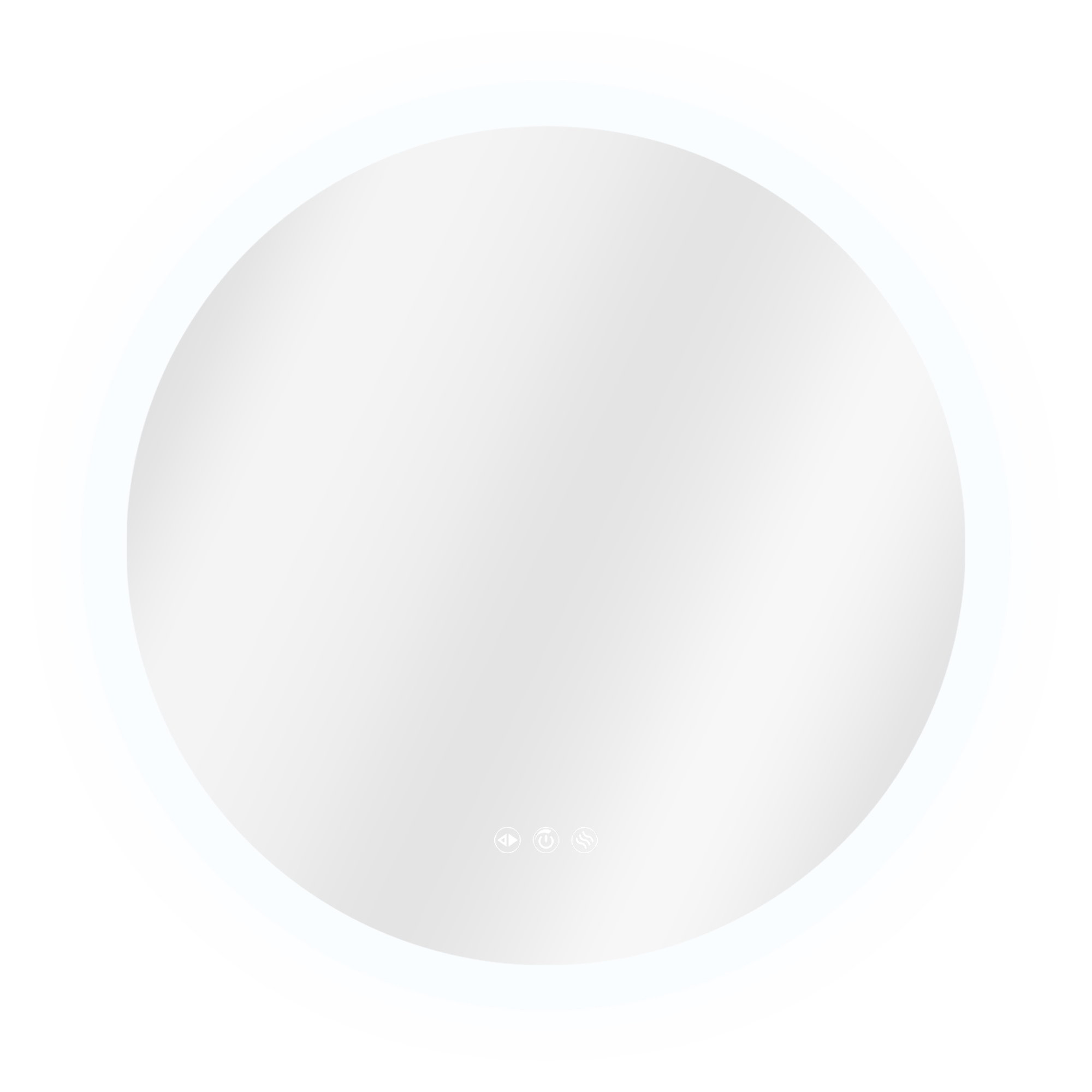 Miroir lumineux rond Diam.60 cm Neo line, anti-buée, variateur int et couleur - 10