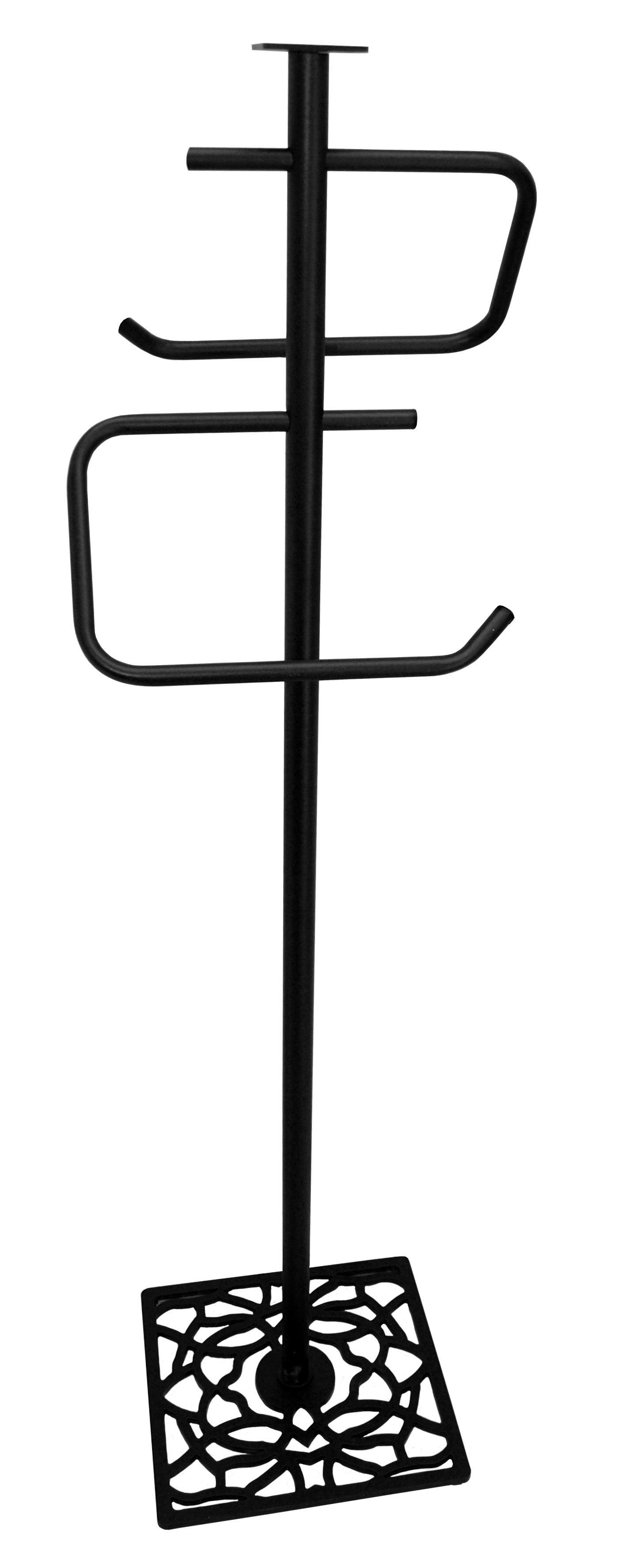 Toallero de pie art decó negro 25x cm