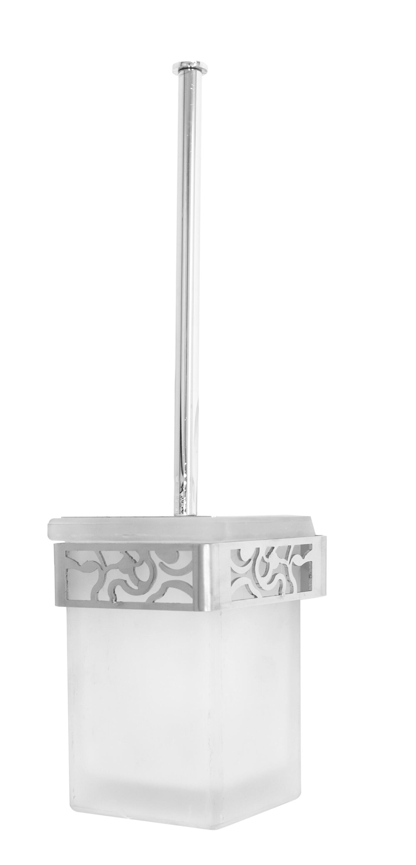 Escobillero art decó gris brillante