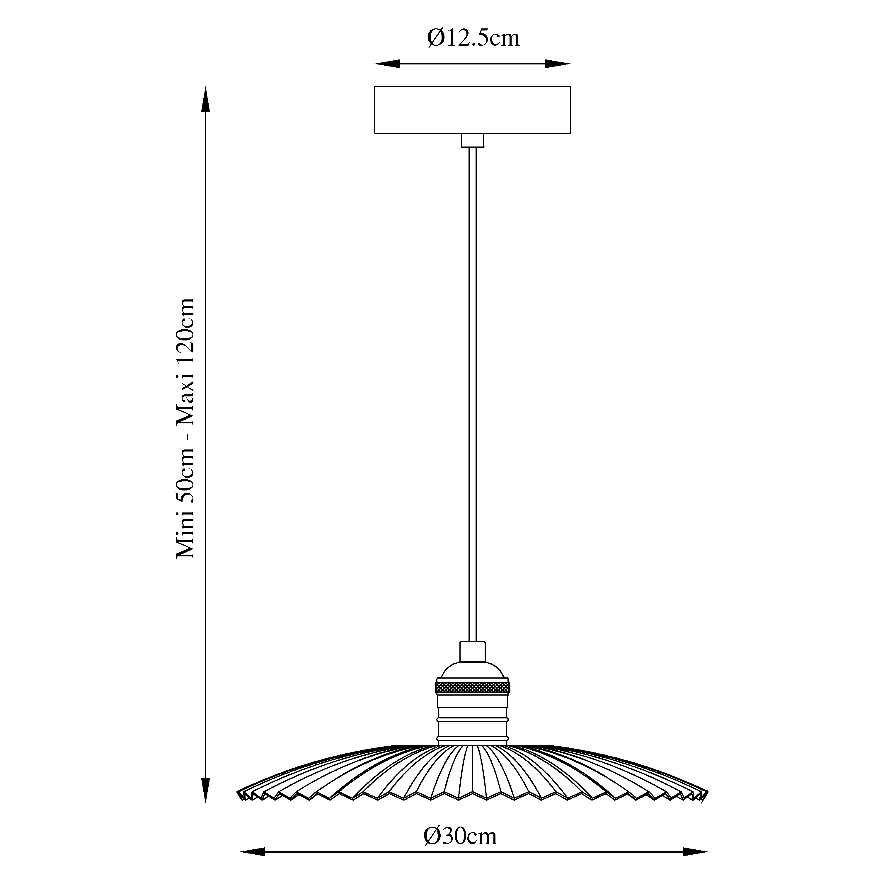 Suspension Kapisi fer, orange, Diam.30 cm INSPIRE, E27 - 9