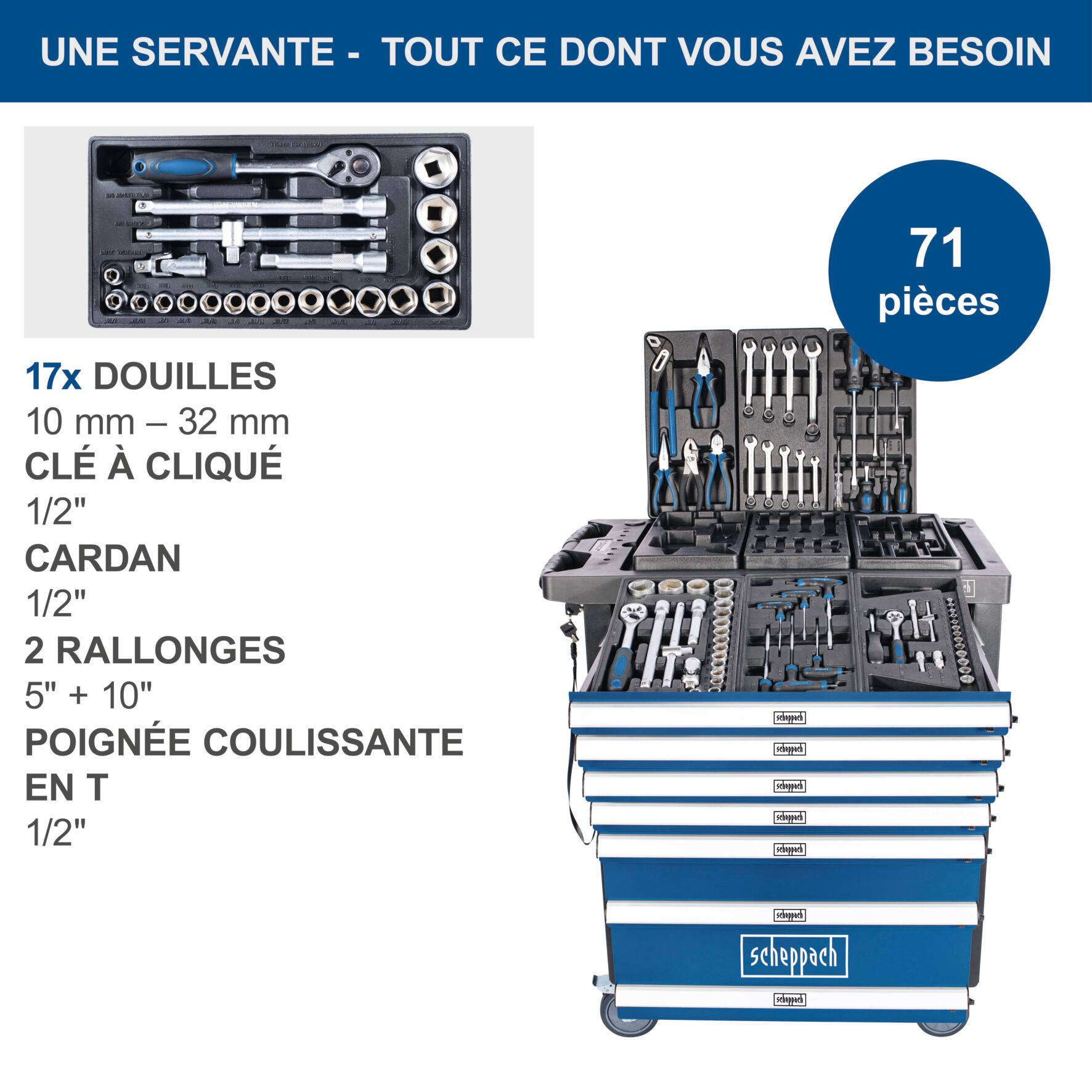 Servante d'atelier avec 70 outils TW1100 SCHEPPACH - 8