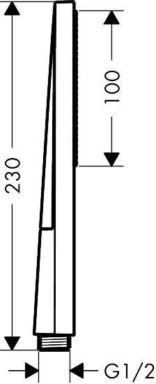 Pommeau de douche 1 jet, HANSGROHE Pulsify eco chromé - 10