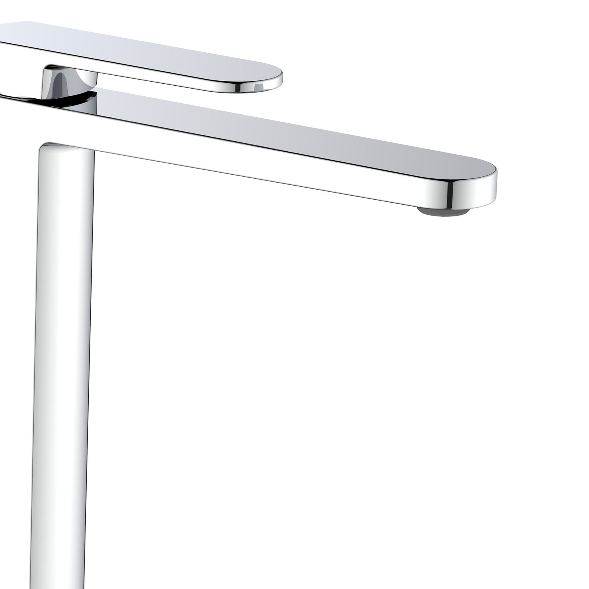 Rubinetto per lavabo getto laminare cristallino Zefir cromato lucido AQUASANIT - 3