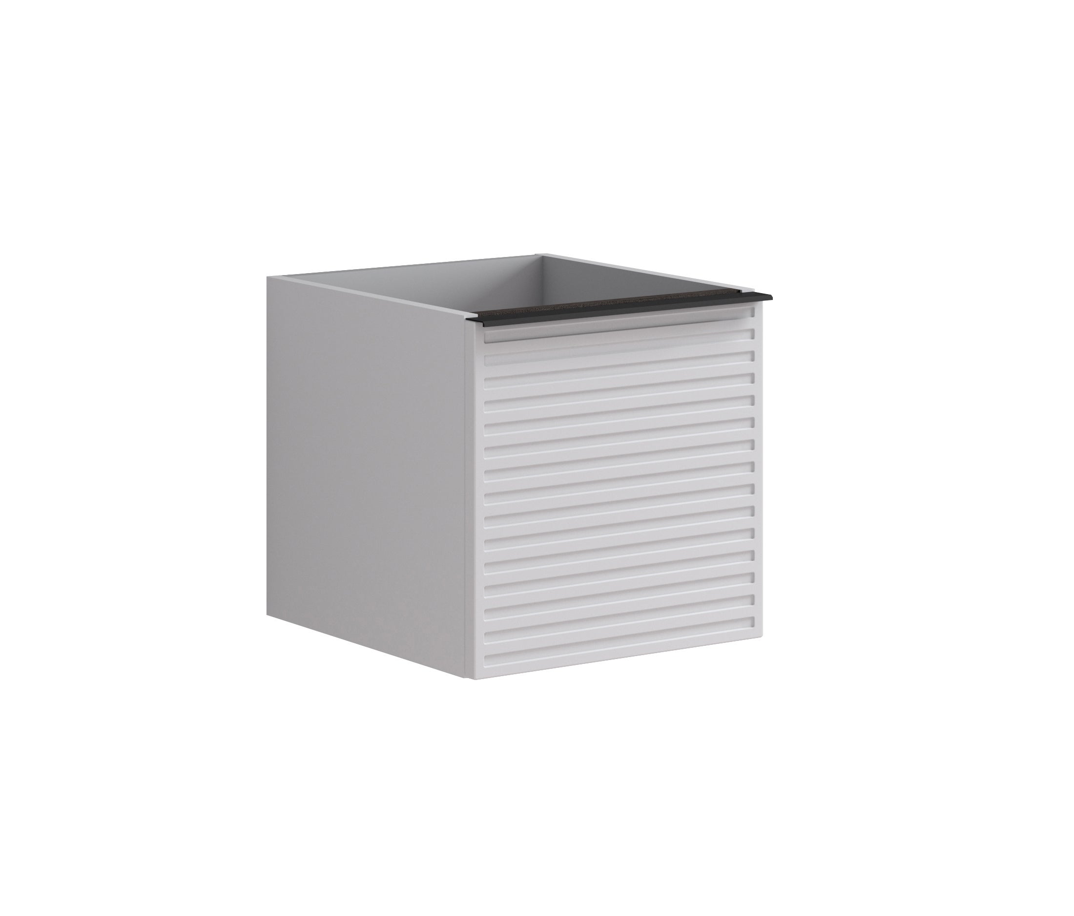 Comodino Apollon Bianco/Nero - 51x40x40 Cm - Con Cassetto - MDF E Metallo - Montaggio Facile - Foto 6