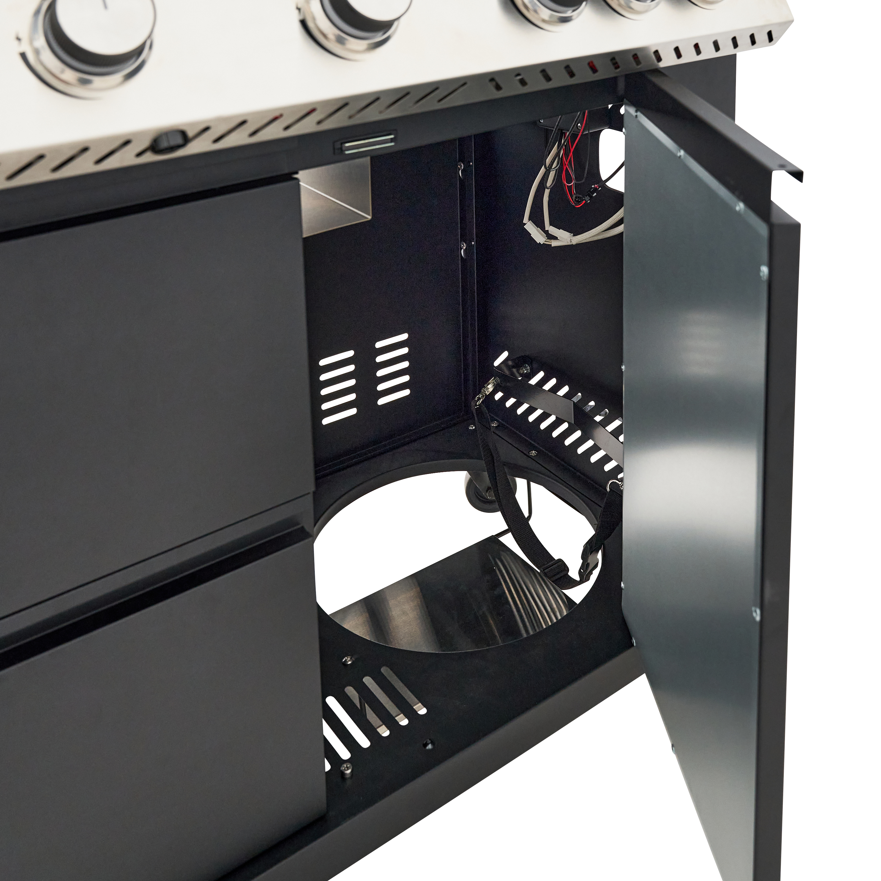 Barbecue a gás premium inox com 6+2 queimadores preto Naterial Upsilon - 22