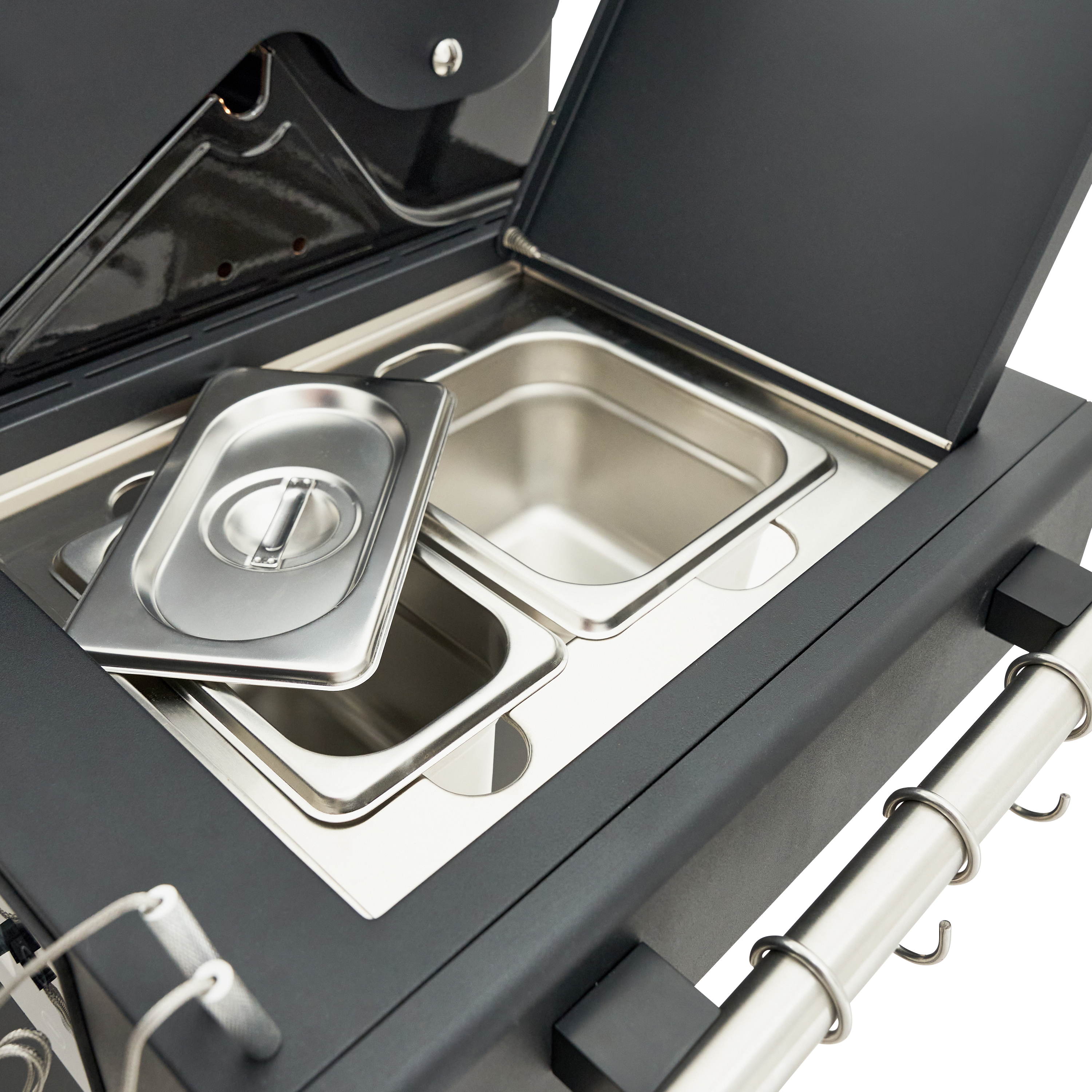 Barbecue a gás premium inox com 6+2 queimadores preto Naterial Upsilon - 24