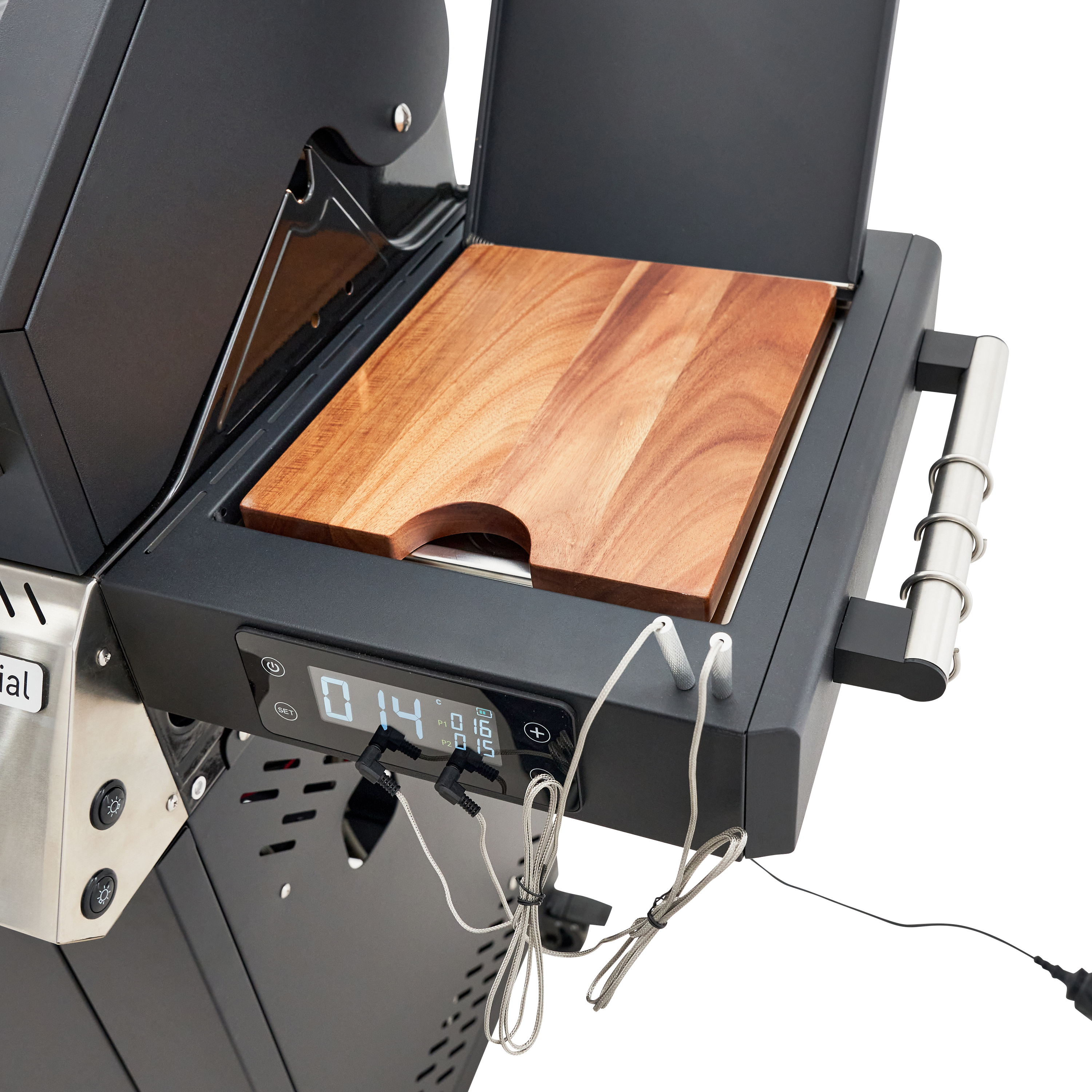 Barbecue a gás premium inox com 6+2 queimadores preto Naterial Upsilon - 25
