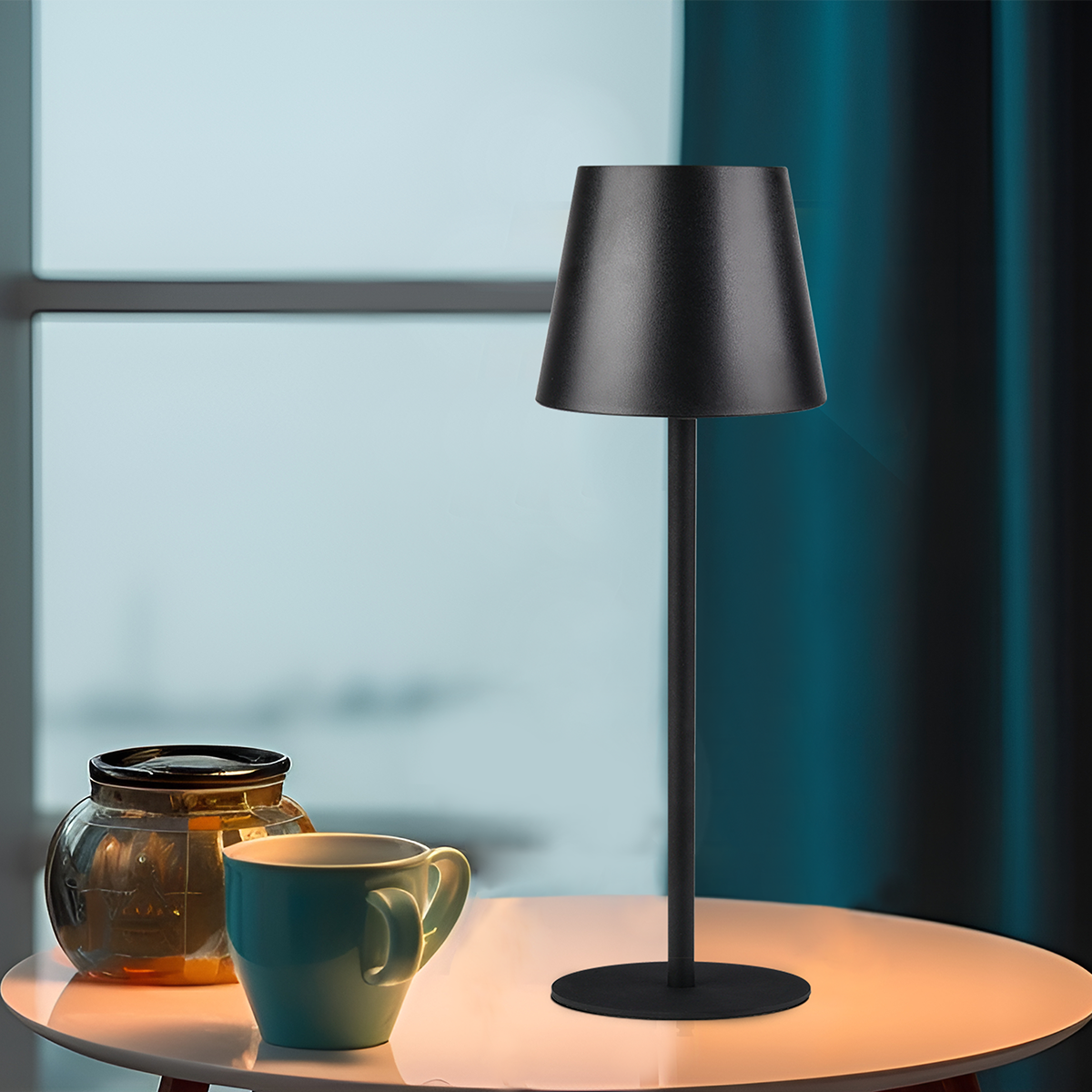 Lampada da esterno Thelma nera 2 pezzi, H 36 cm, in ferro , luce colore e intensità regolabile LED 3W 280LM - 4