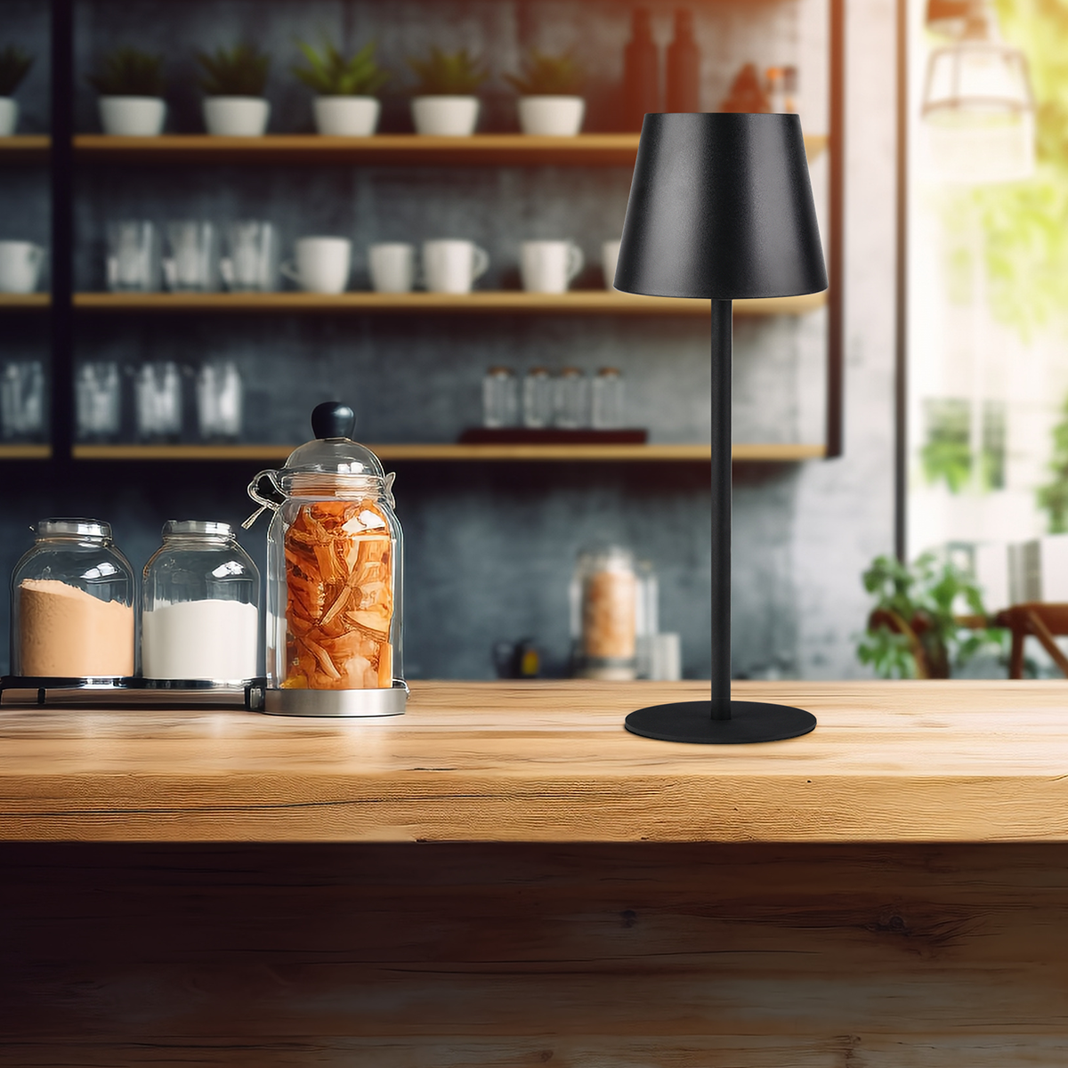 Lampada da esterno Thelma nera 2 pezzi, H 36 cm, in ferro , luce colore e intensità regolabile LED 3W 280LM - 3