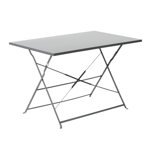 Tavolo da pranzo per giardino pieghevole Flora II NATERIAL struttura e superficie in acciaio antracite per 4 persone 70x110cm