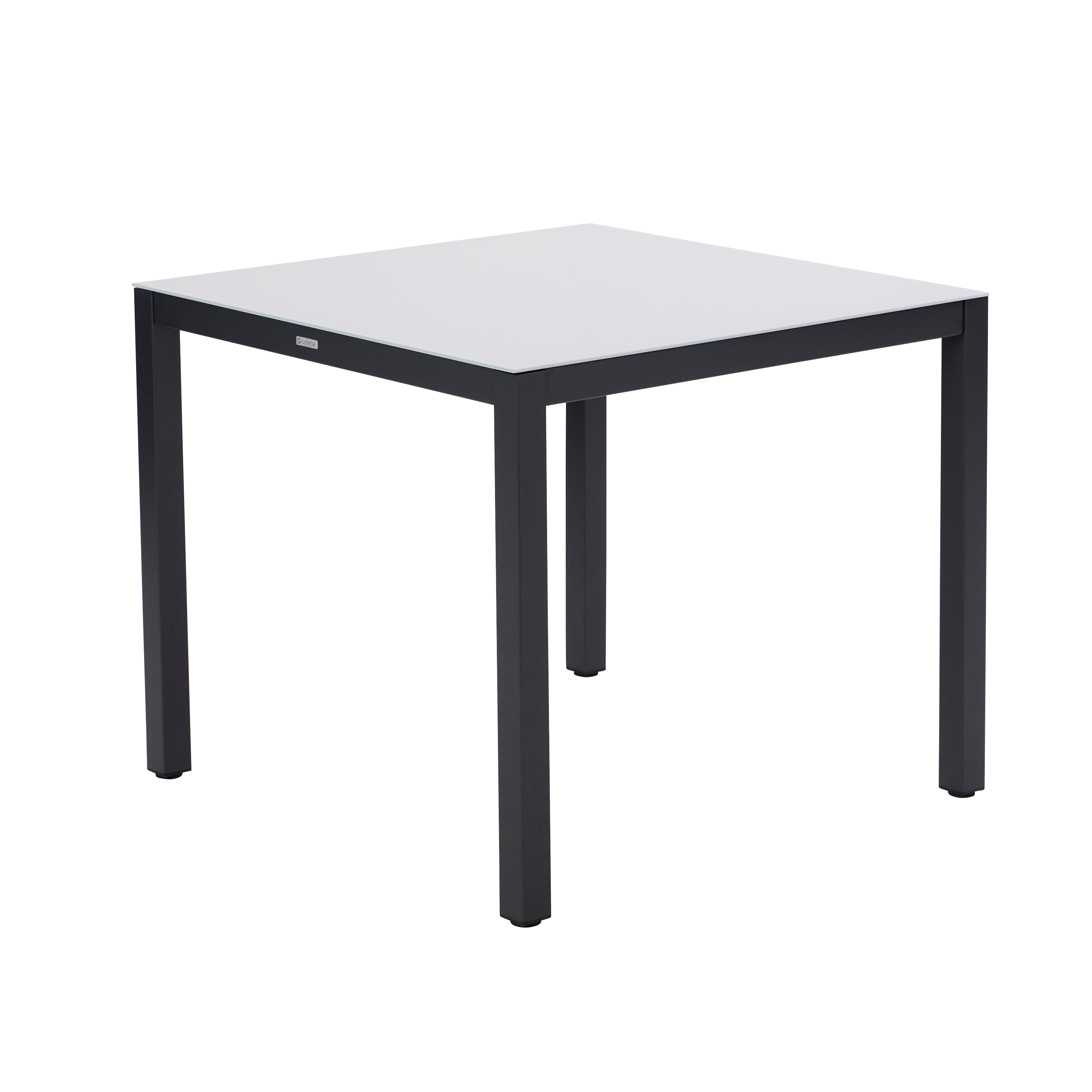 Mesa de jardín de comedor de aluminio gris de 90x75x90 cm