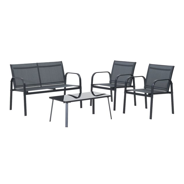 Meble ogrodowe zestaw wypoczynkowy Beo antracytowe