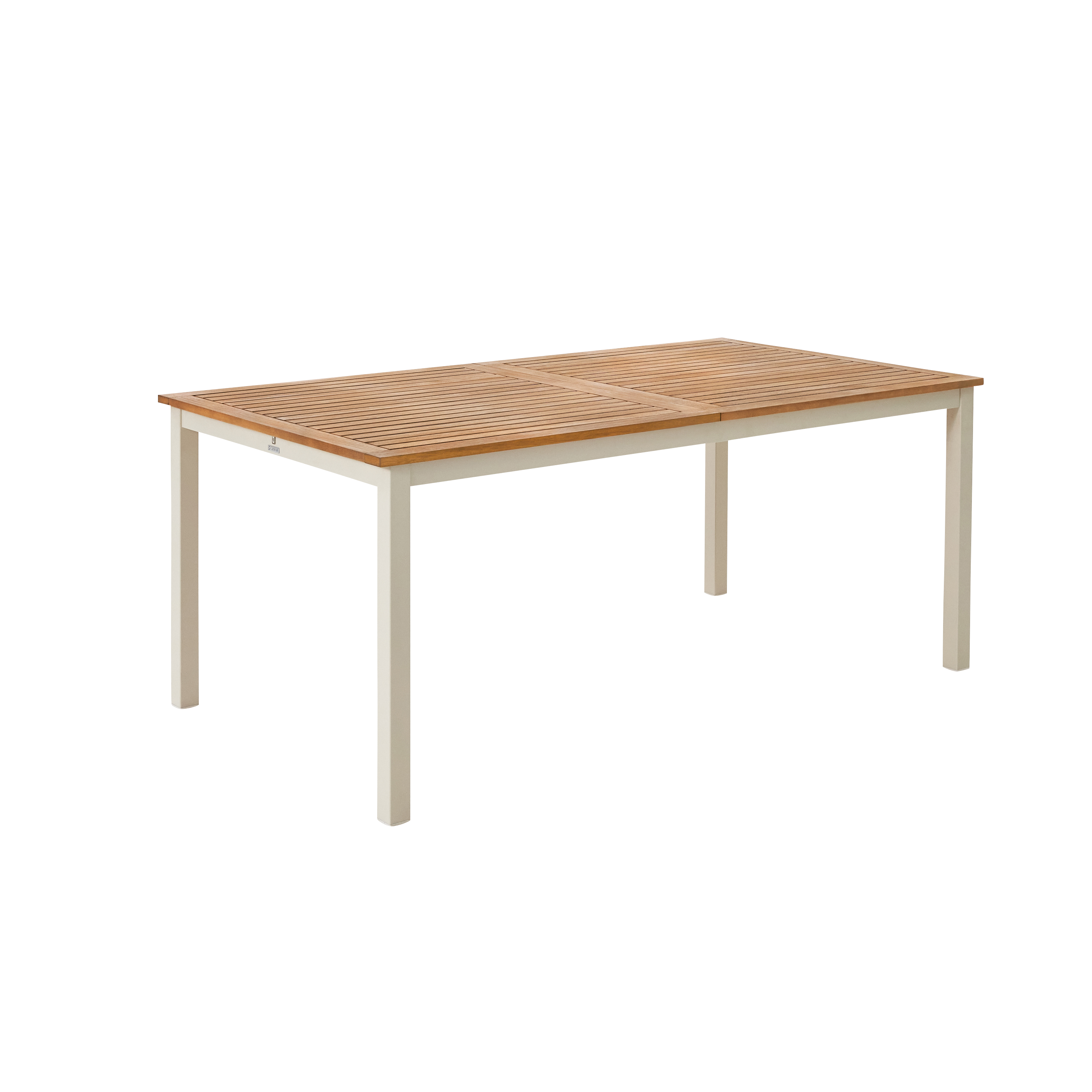 Mesa extensível madeira eucalipto e alumínio 180/240X99 cm creme Naterial Oris - 3
