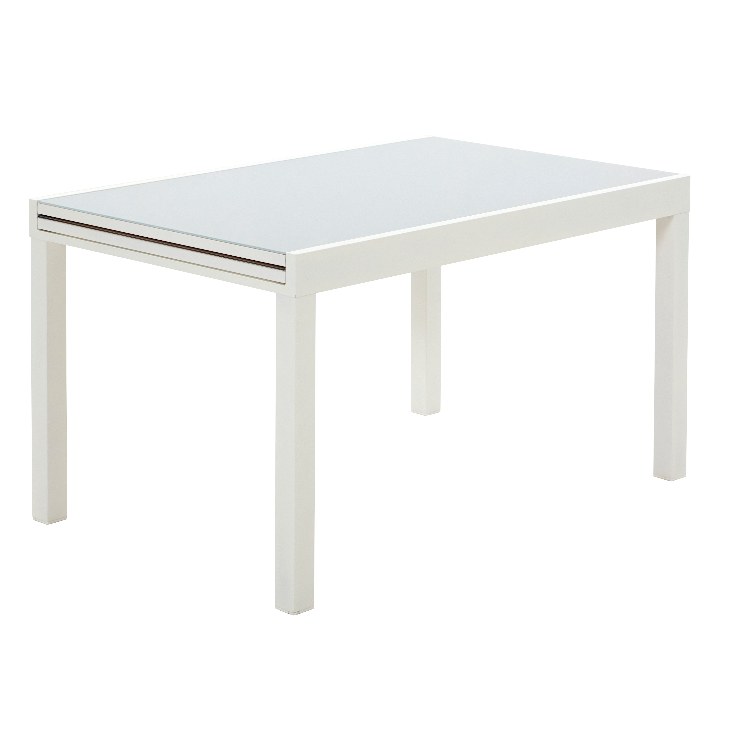 Mesa de jardín extensible de aluminio Lyra blanco de 135/270x90 cm - 2