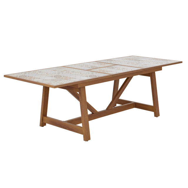Table NATERIAL Gaia extensible 6/8 personnes aluminium effet bois et céramique