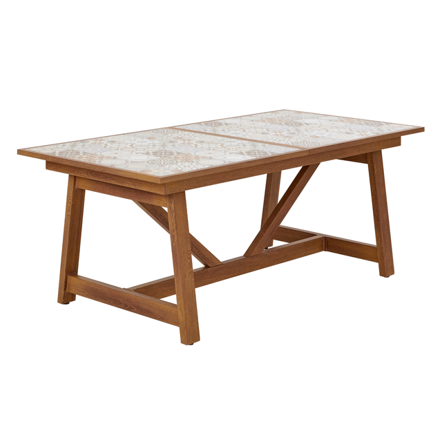 Stół ogrodowy rozkładany Gaia 191,5-257x96cm aluminiowy brązowy Naterial