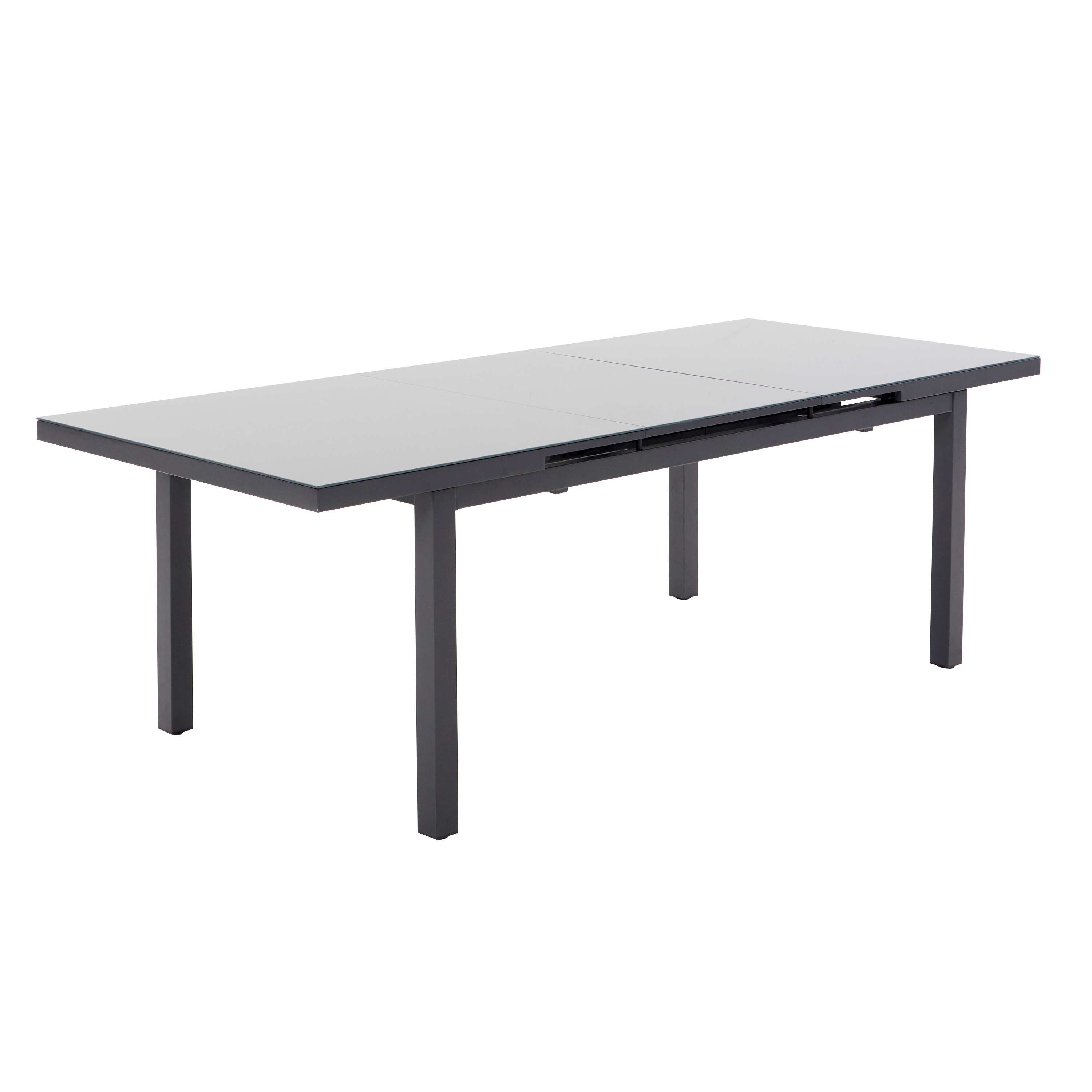 Stół ogrodowy rozkładany Sanibel 180/240x100 cm aluminiowy szary - 6