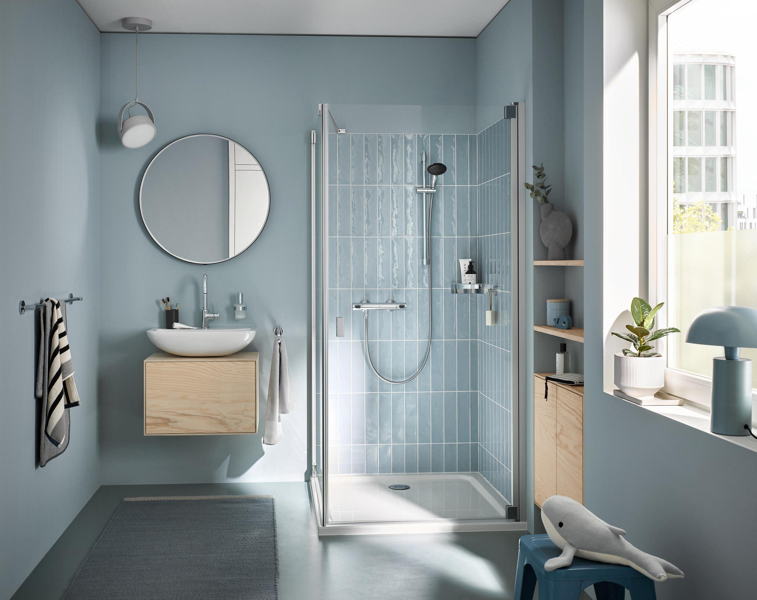 Ensemble barre et robinet thermostatique chrome Precision flow quickfix GROHE - 4