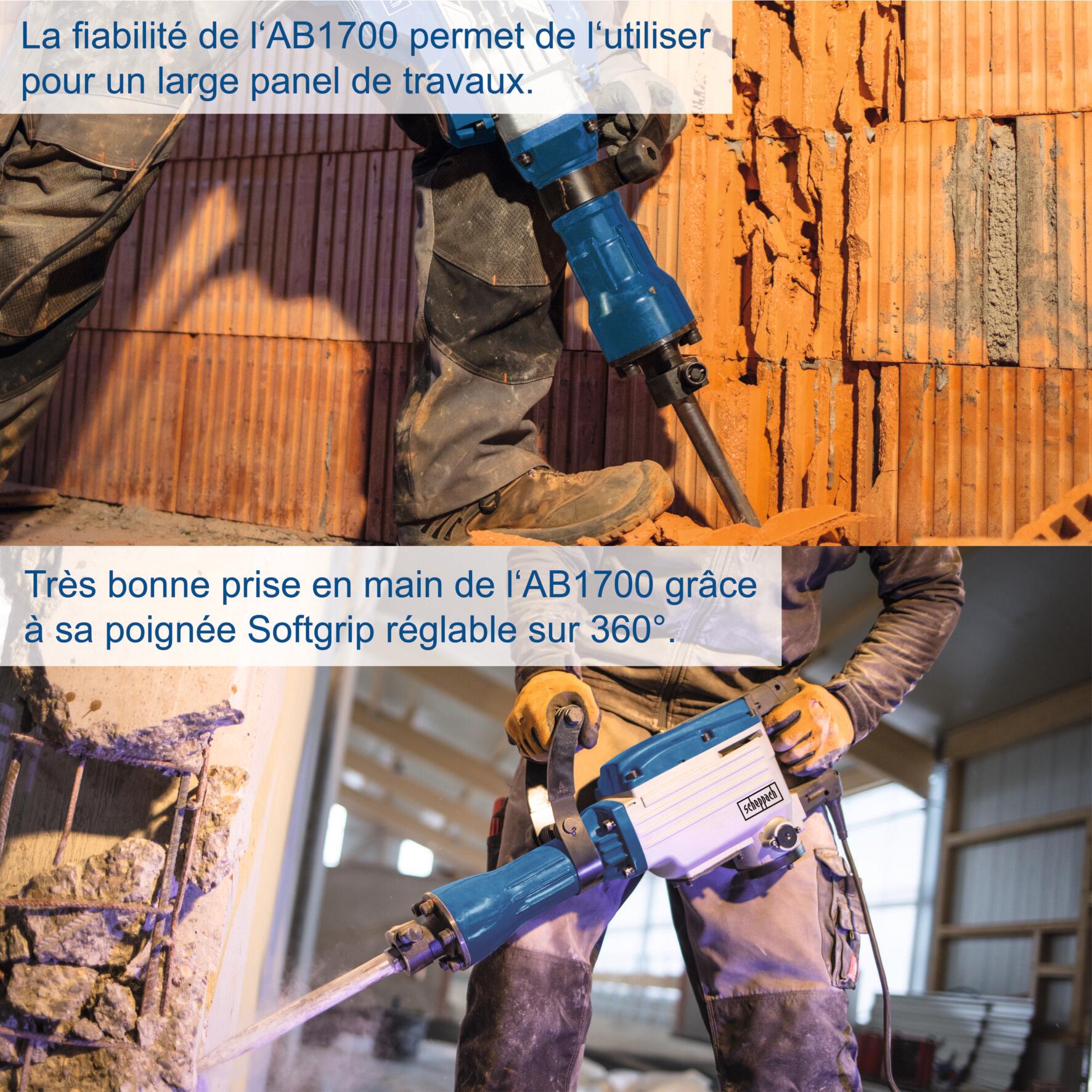 Marteau-piqueur filaire SCHEPPACH Ab1700, 1700 W - 4