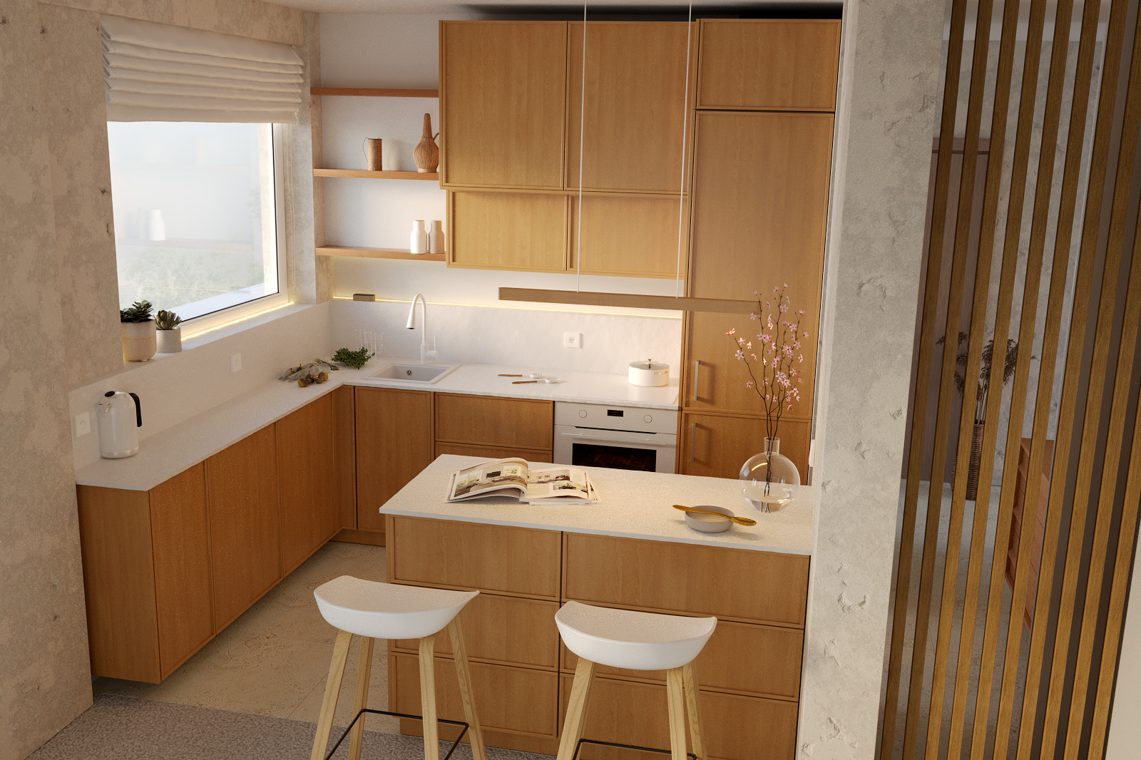 Lampa wisząca Teo drewno LED Tk Lighting - 13